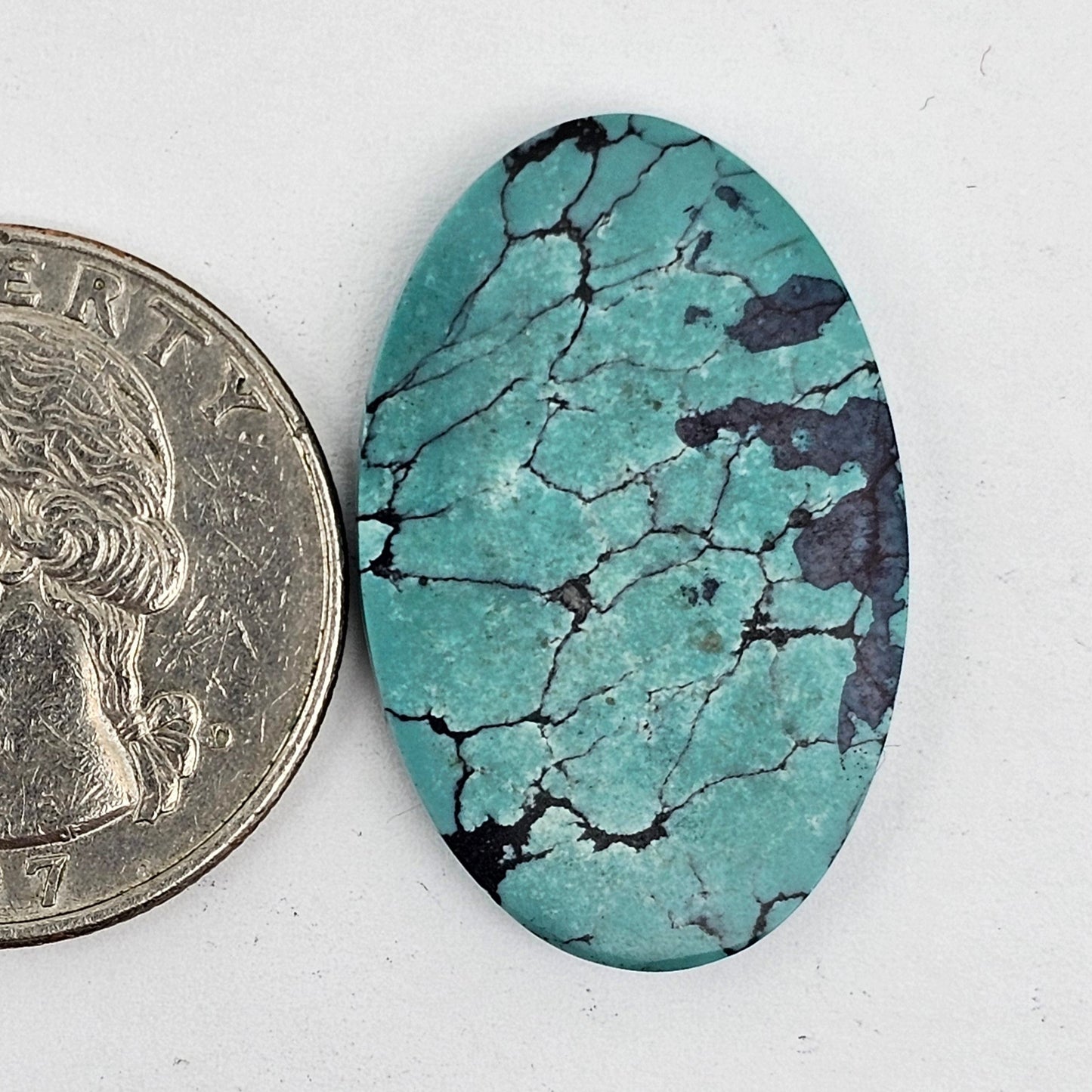 Cloud Mountain Turquoise Cabochon Large