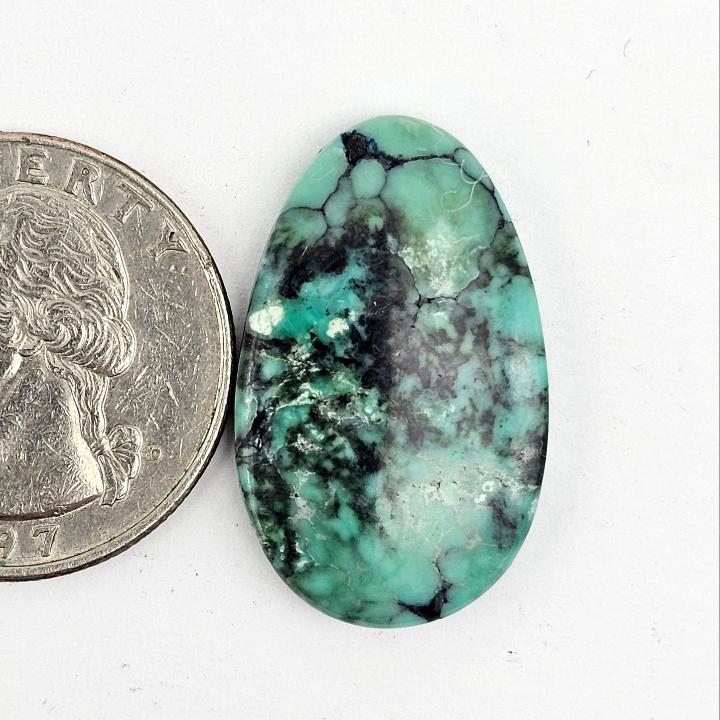 Cloud Mountain Turquoise Cabochon Large