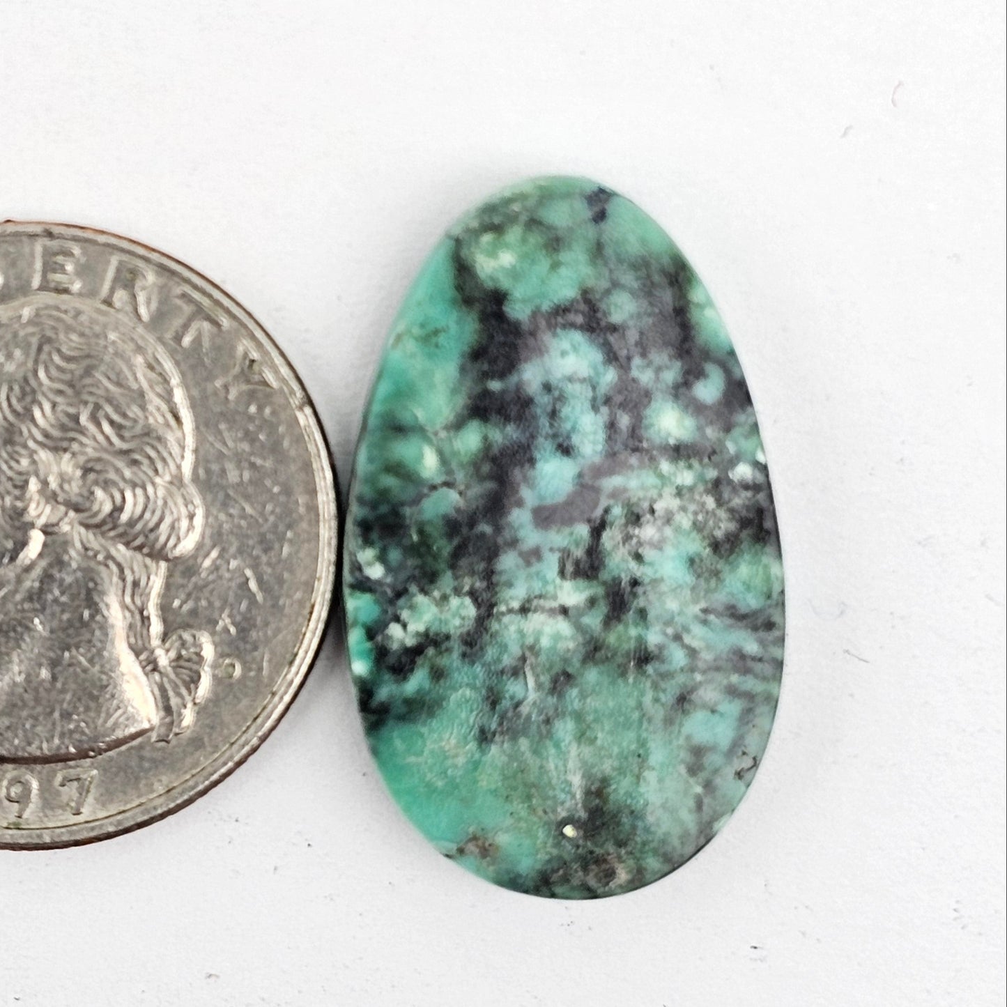 Cloud Mountain Turquoise Cabochon Large