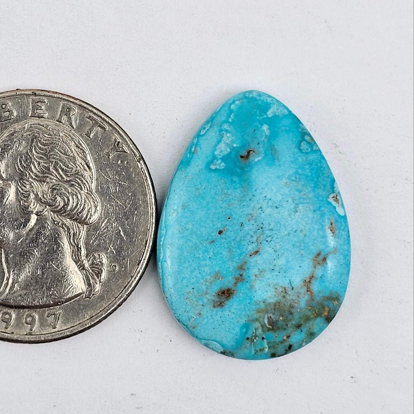 Cloud Mountain Turquoise Cabochon Large
