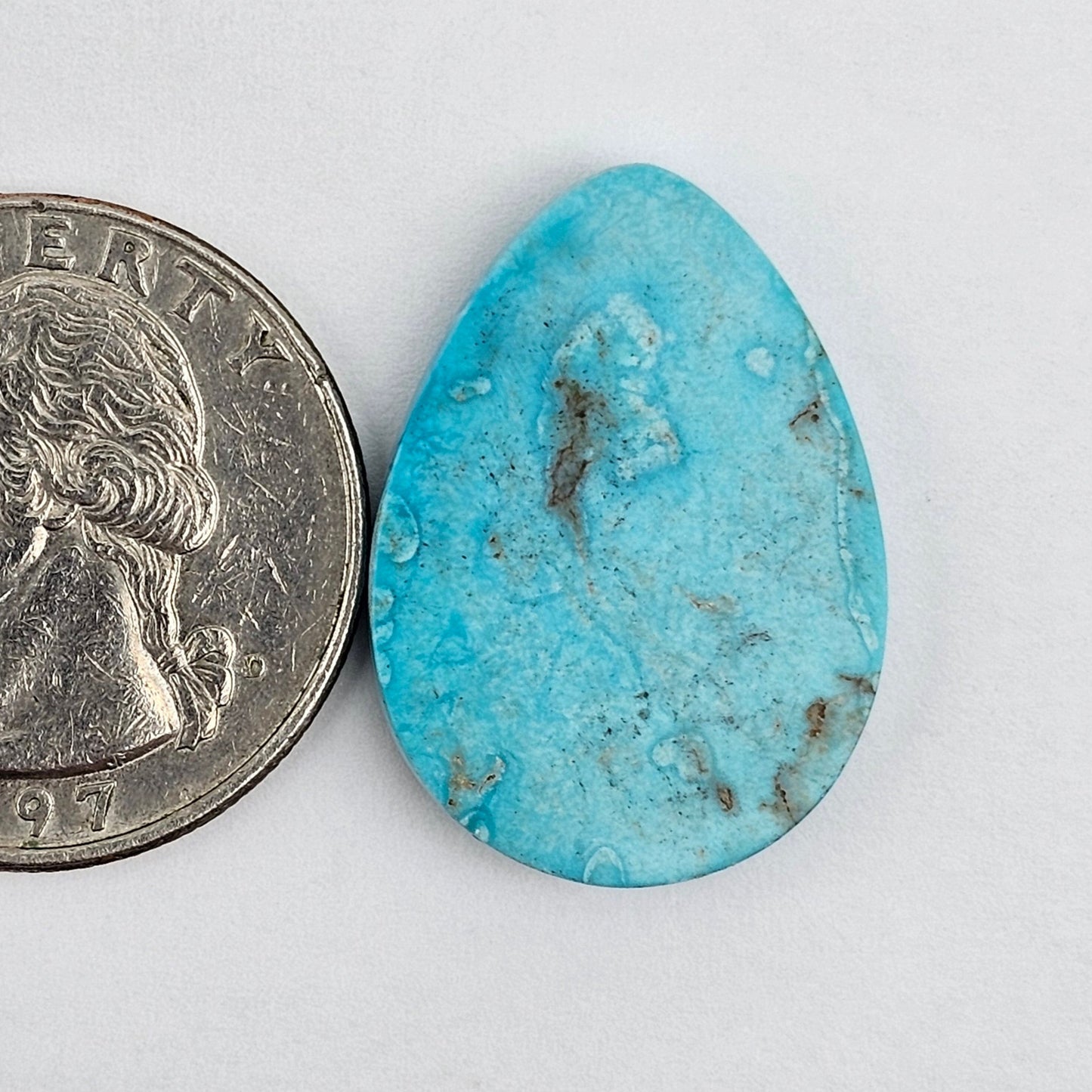 Cloud Mountain Turquoise Cabochon Large