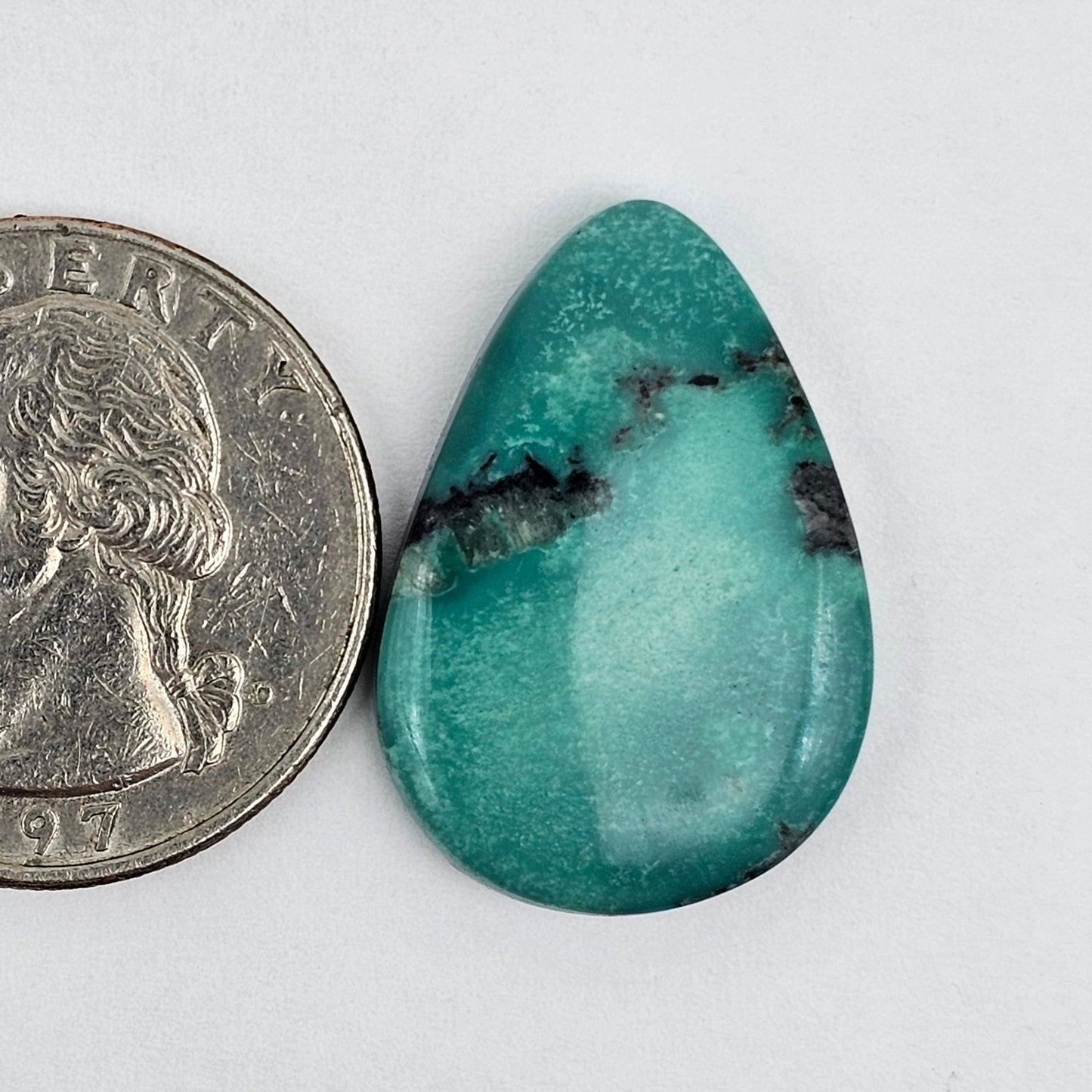 Cloud Mountain Turquoise Cabochon Large