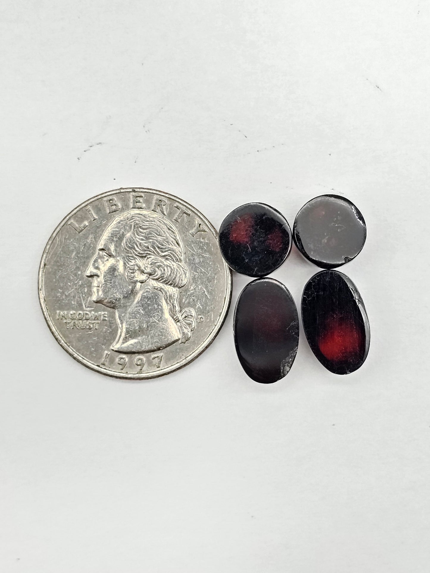 Amber authentic cabochon pair lot