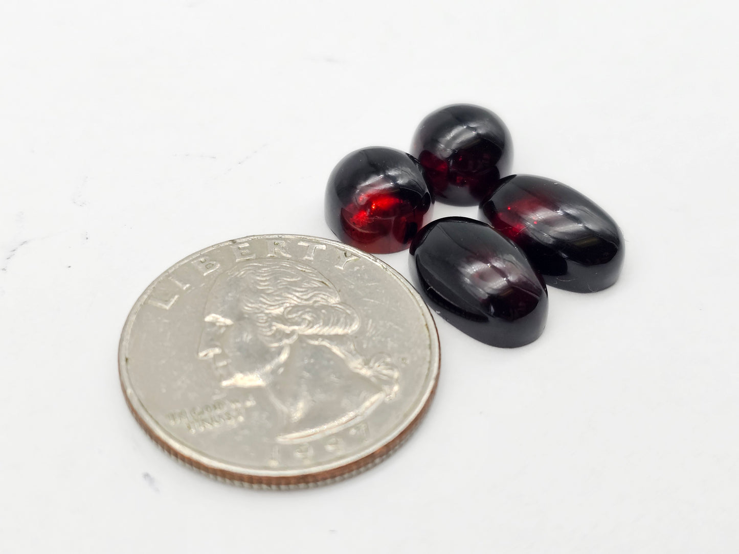 Amber authentic cabochon pair lot