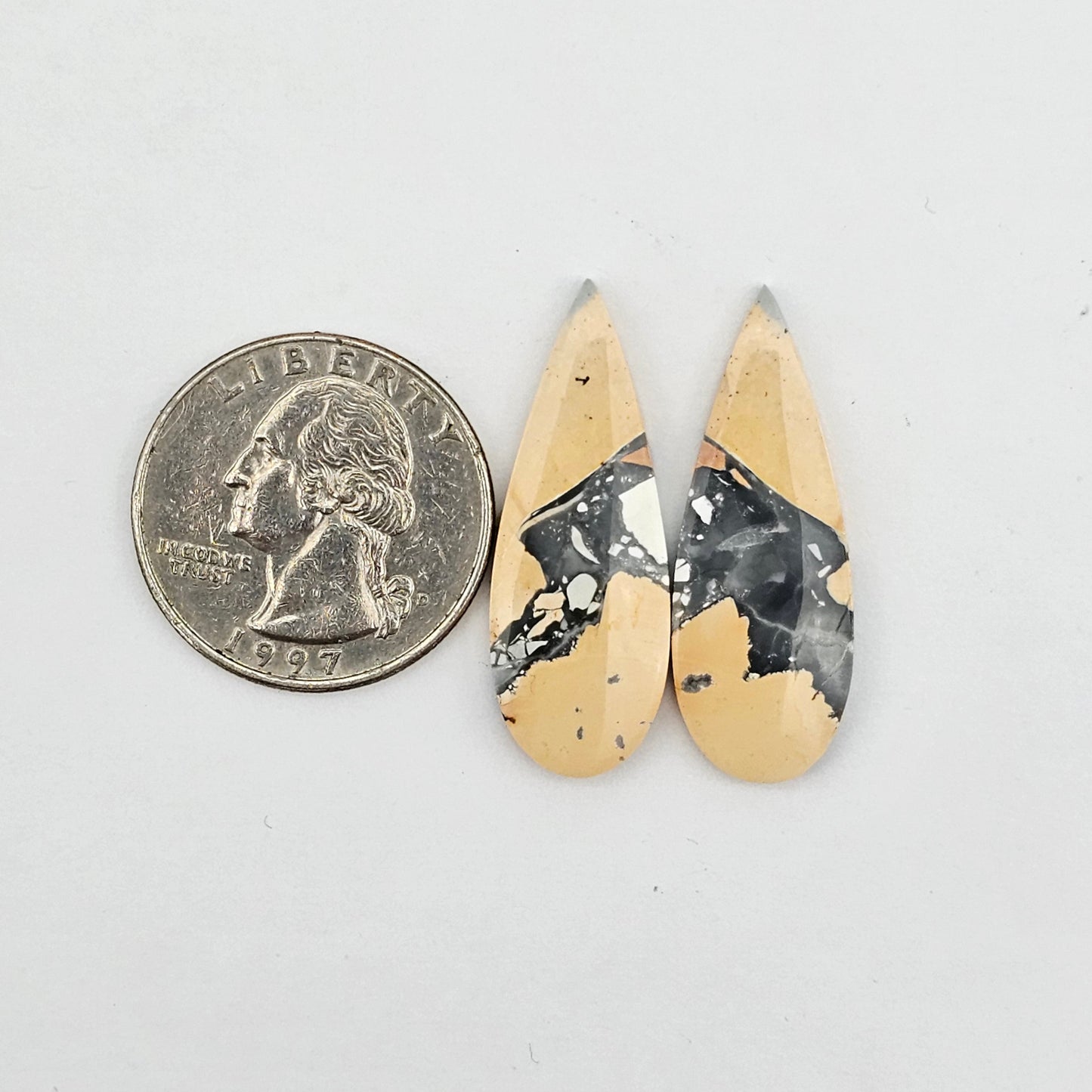 Maligano Jasper cabochon pair
