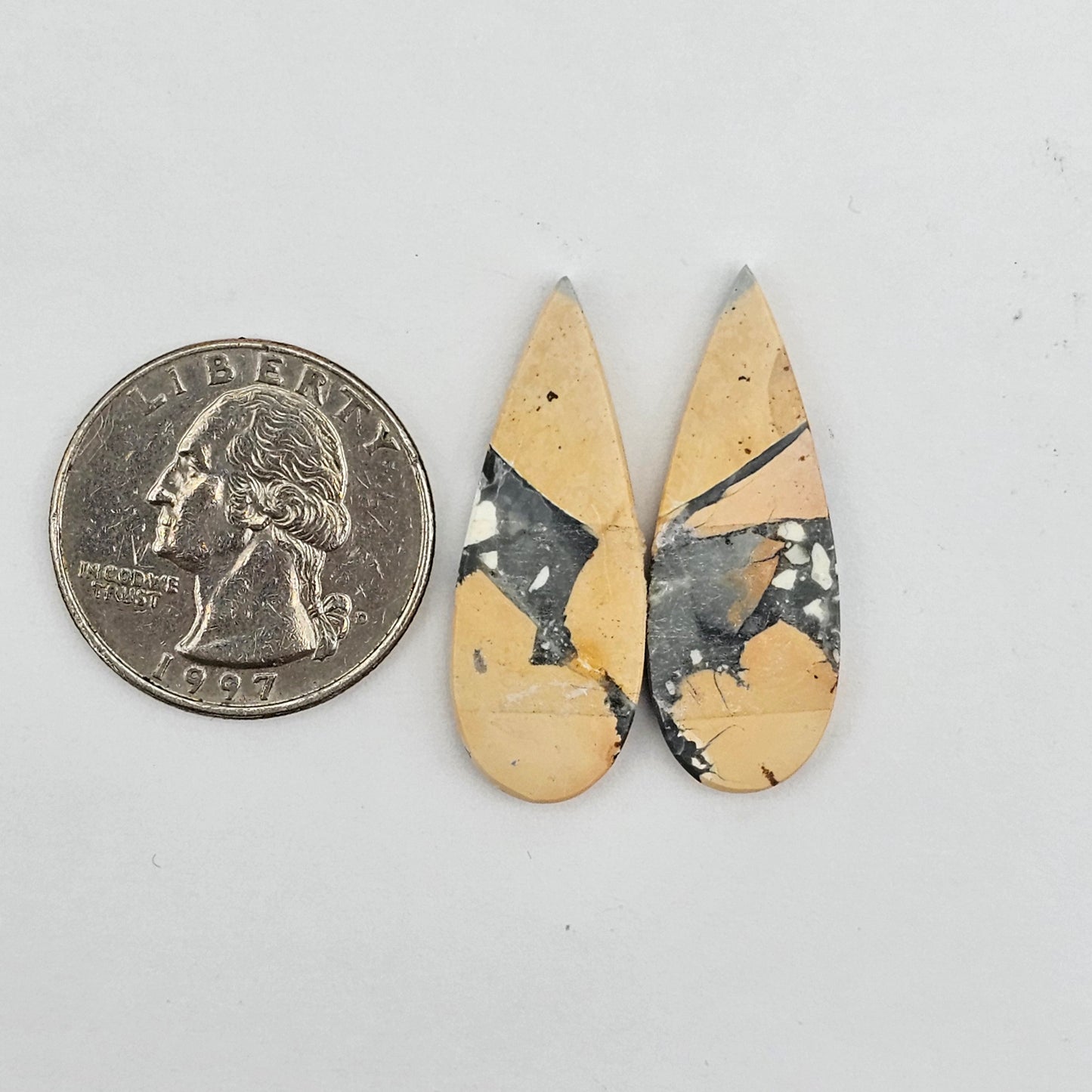 Maligano Jasper cabochon pair