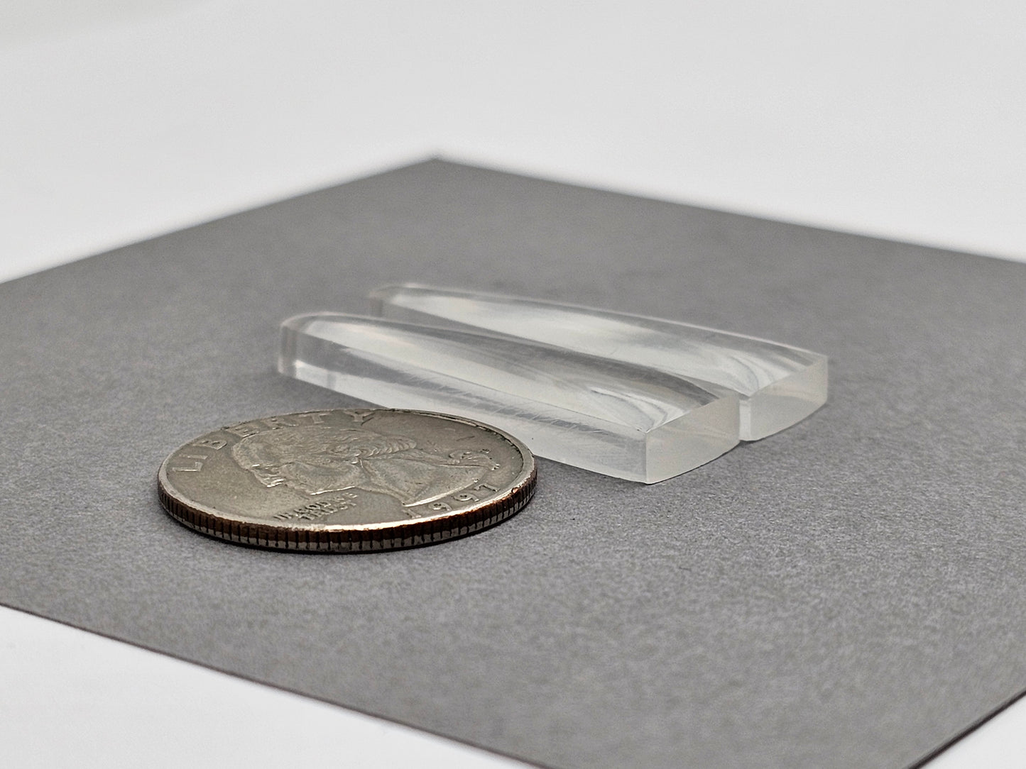 Quartz Geometric Cabochon Pair