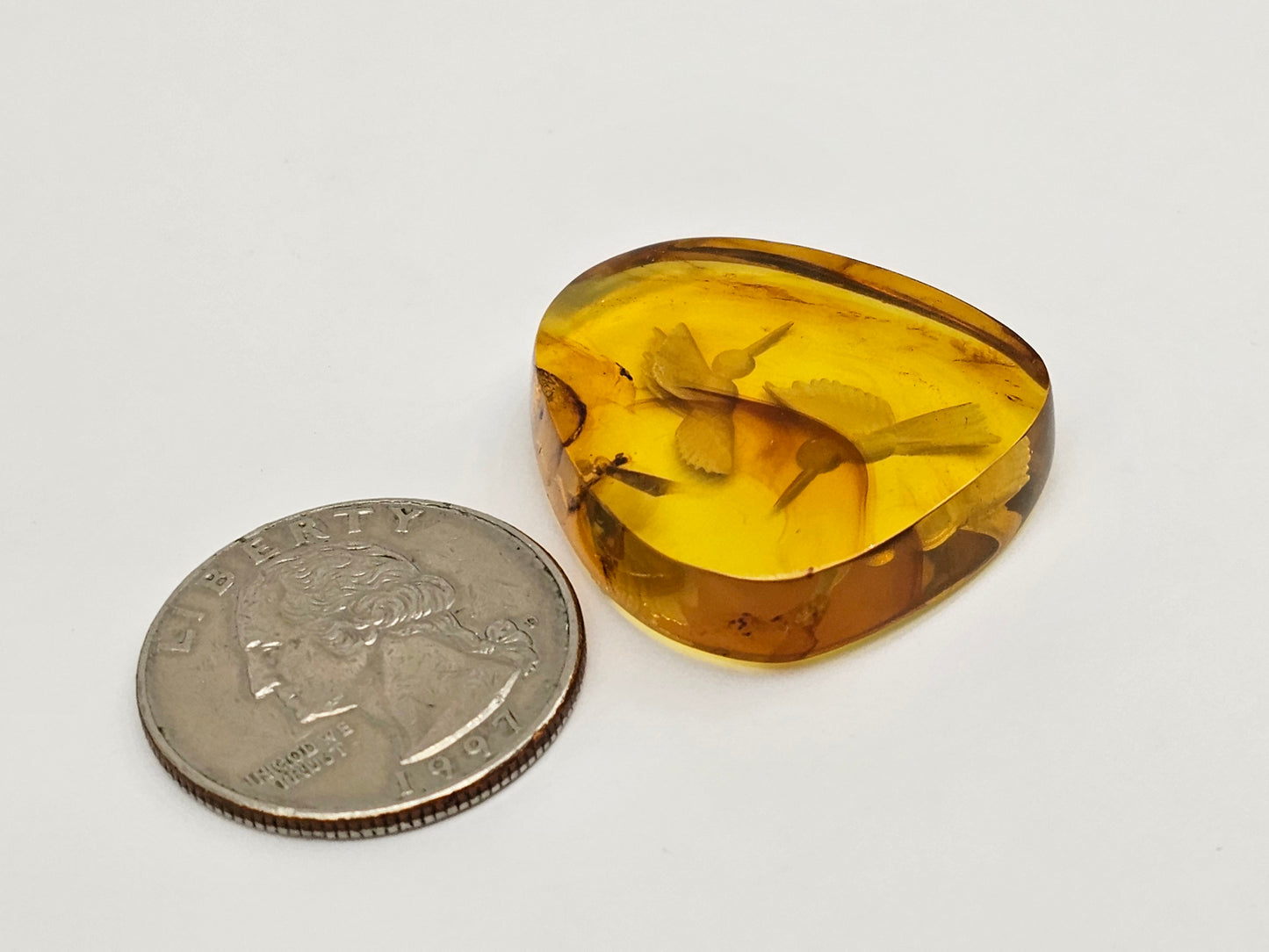 Amber authentic intaglio cabochon large