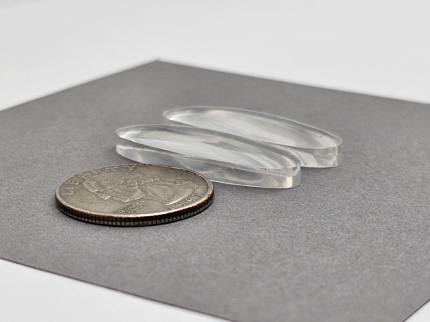 Quartz Geometric Cabochon Pair