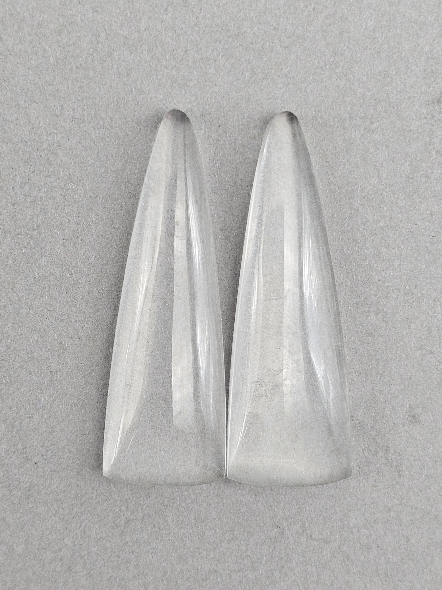 Quartz Geometric Cabochon Pair