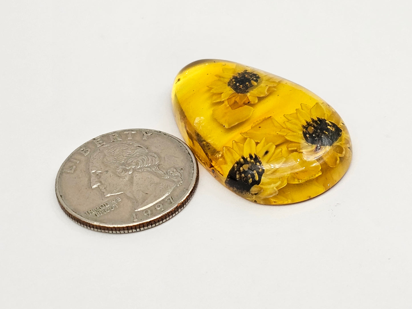 Amber authentic intaglio cabochon large