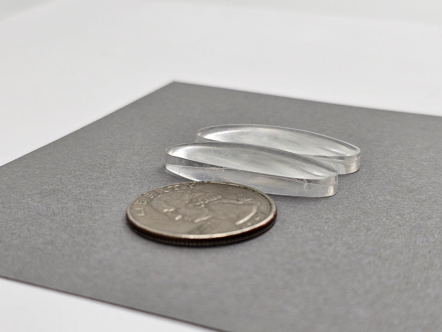 Quartz Geometric Cabochon Pair