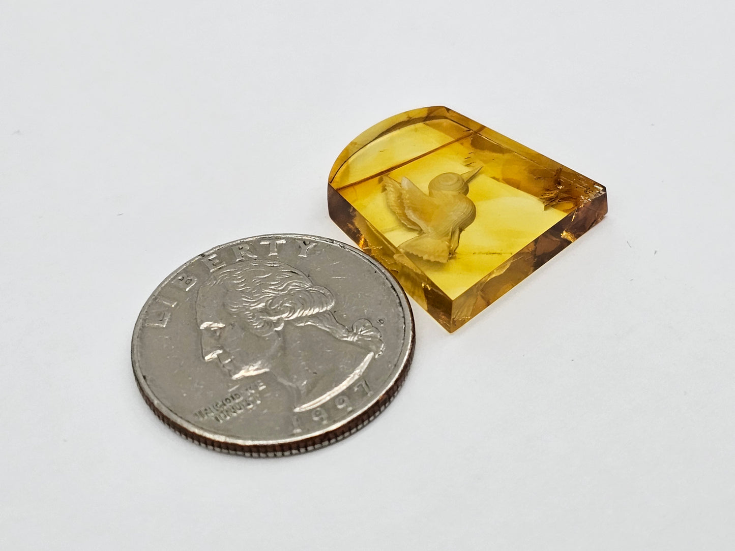 Amber authentic intaglio cabochon large