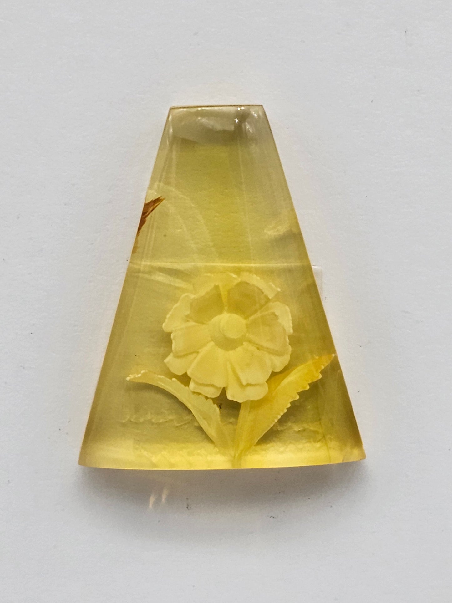 Amber authentic intaglio cabochon large