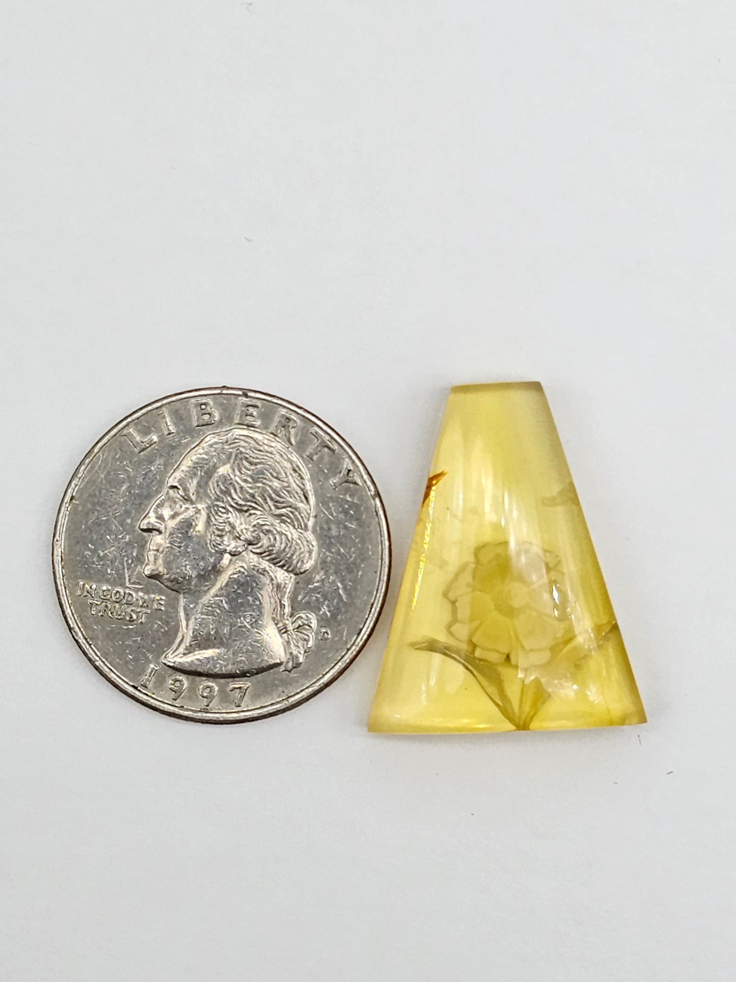 Amber authentic intaglio cabochon large