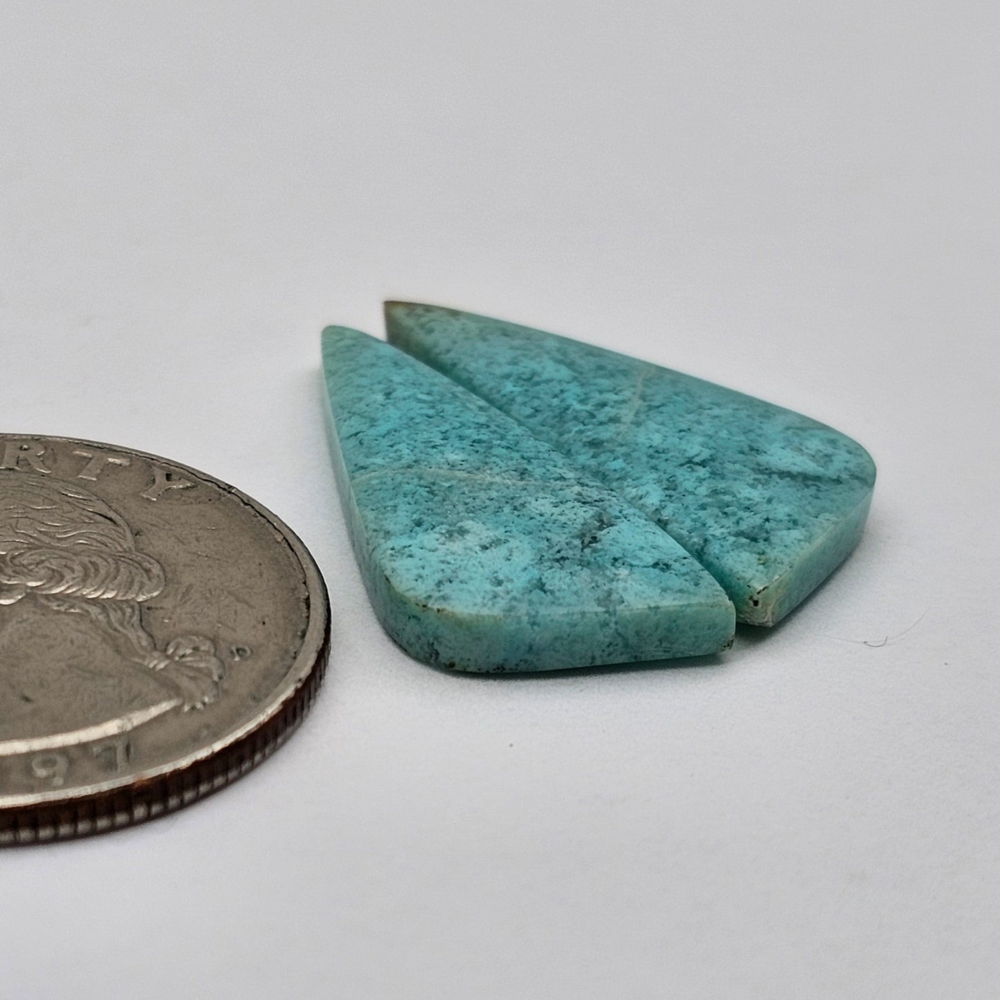 Chrysocolla Gemstone Cabochon Pair