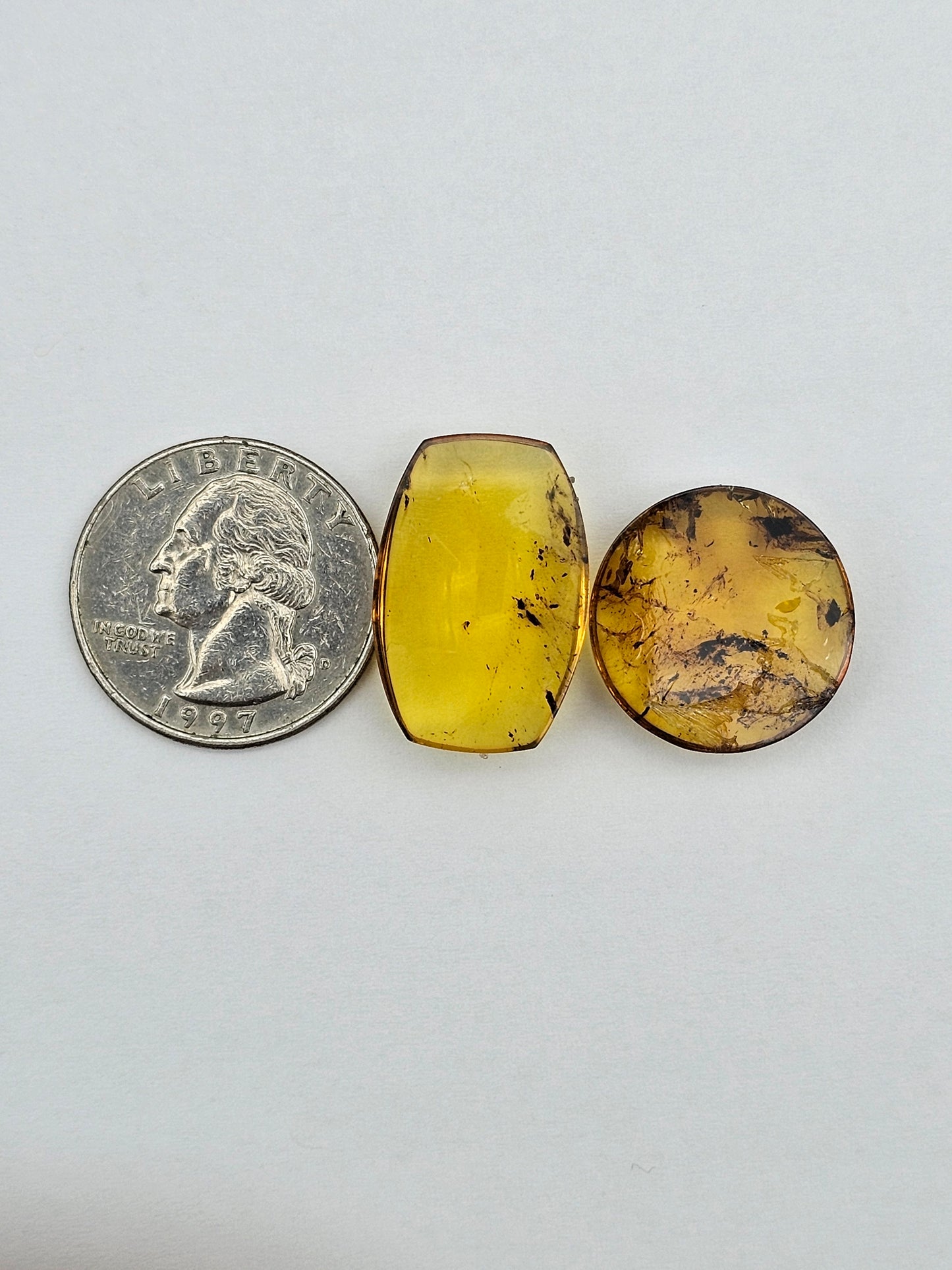 Amber authentic cabochon set large