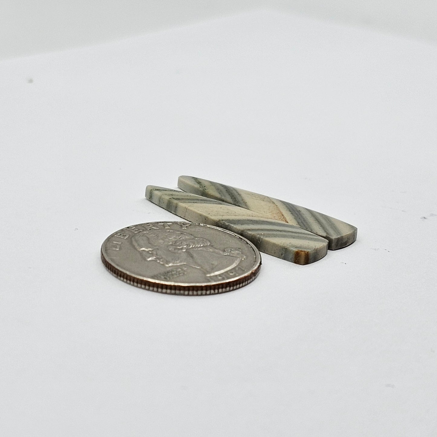 Saturn Jasper cabochon pair