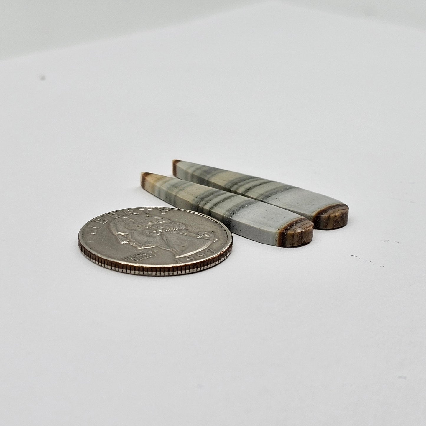 Saturn Jasper cabochon pair