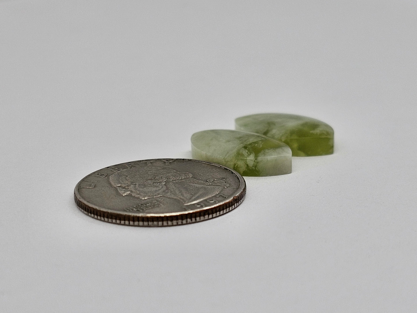 Vesuvianite Cabochon Pair