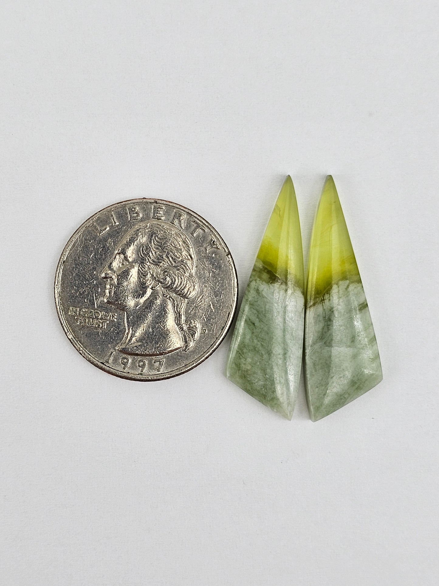 Vesuvianite Cabochon Pair