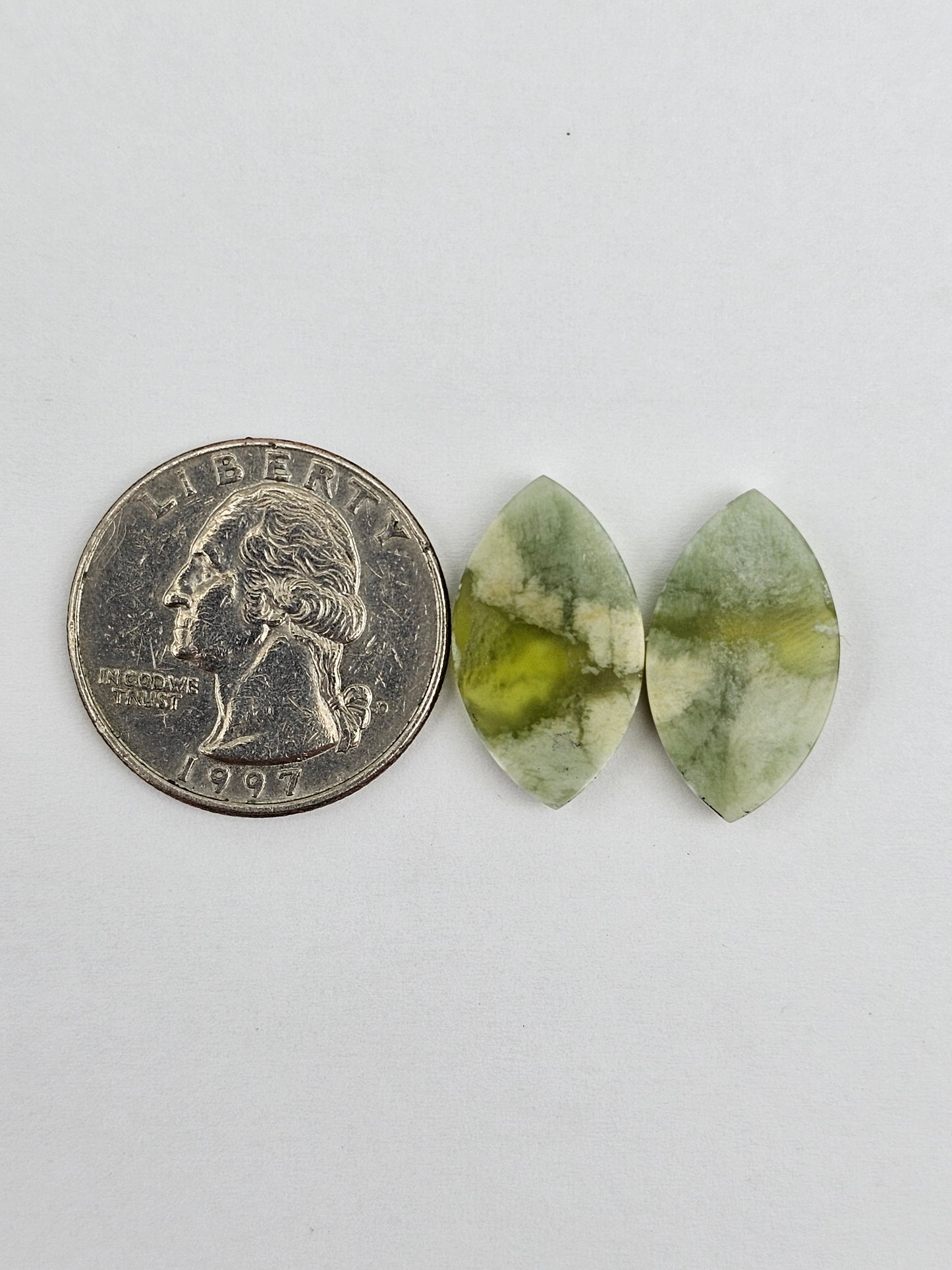 Vesuvianite Cabochon Pair