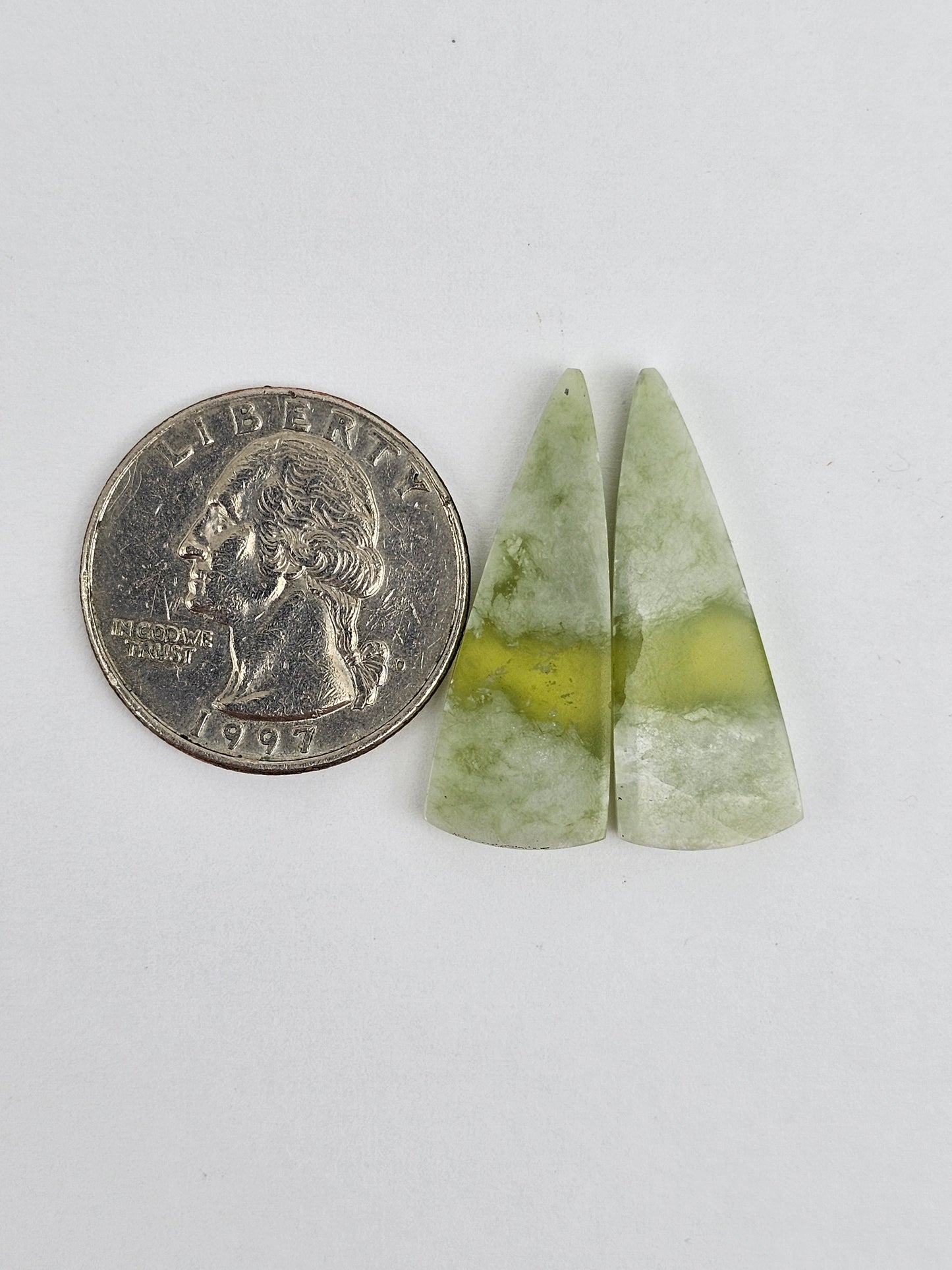 Vesuvianite Cabochon Pair