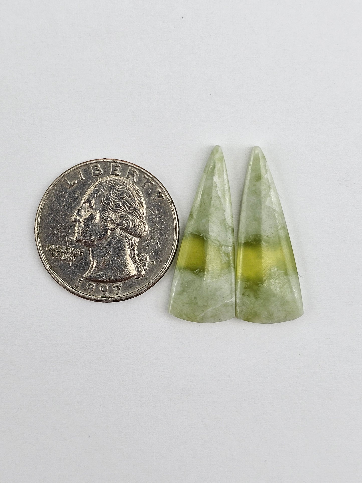 Vesuvianite Cabochon Pair