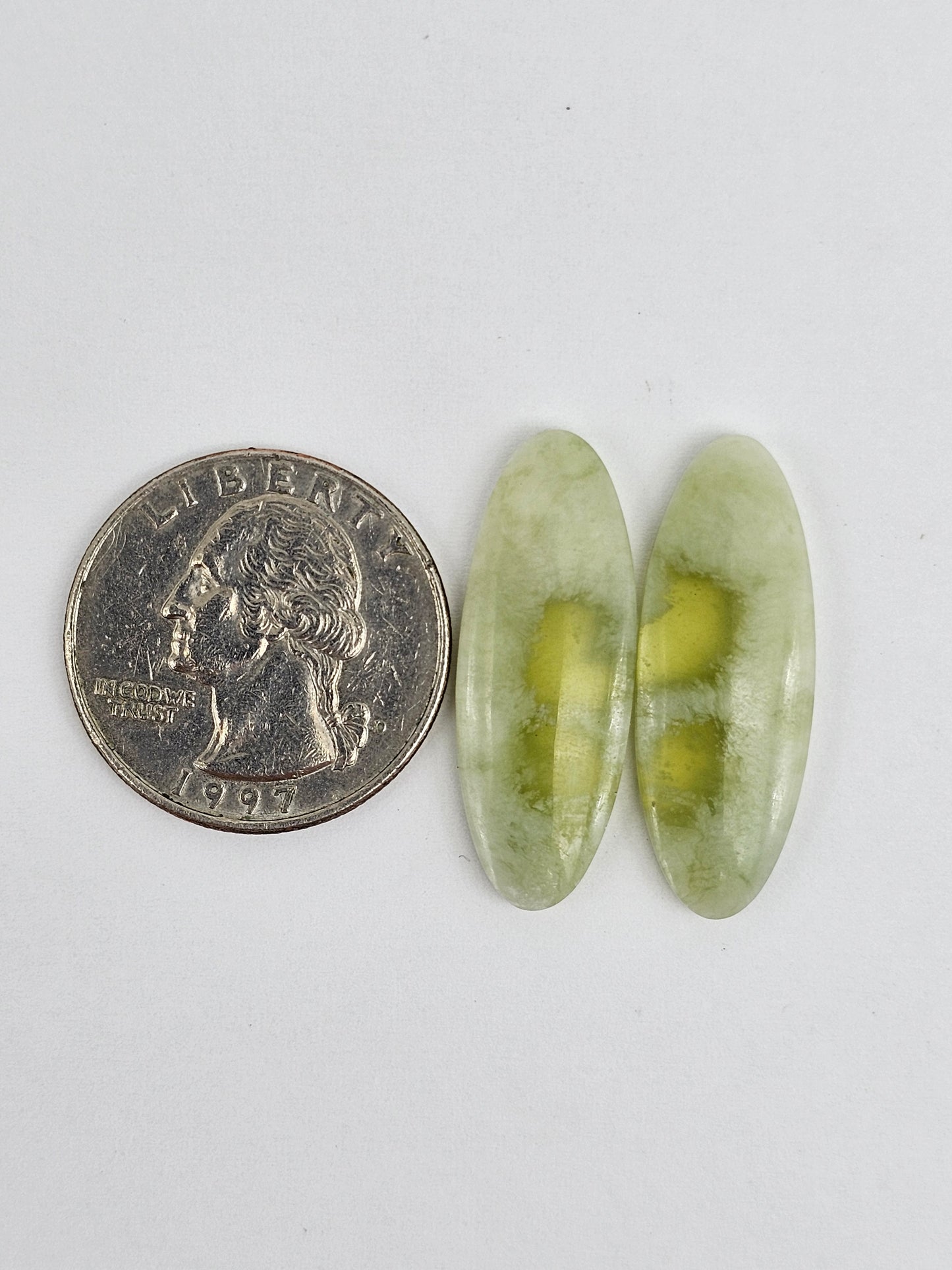 Vesuvianite Cabochon Pair