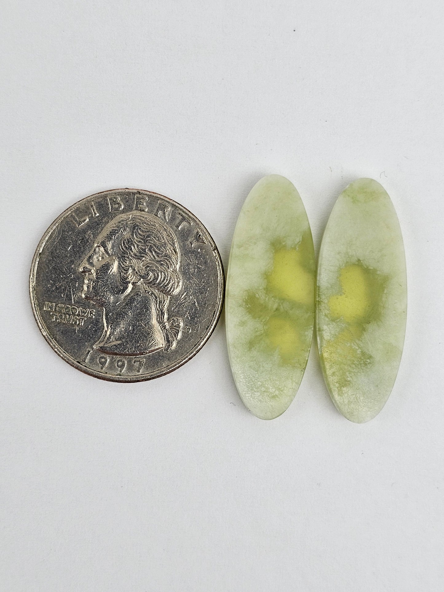 Vesuvianite Cabochon Pair