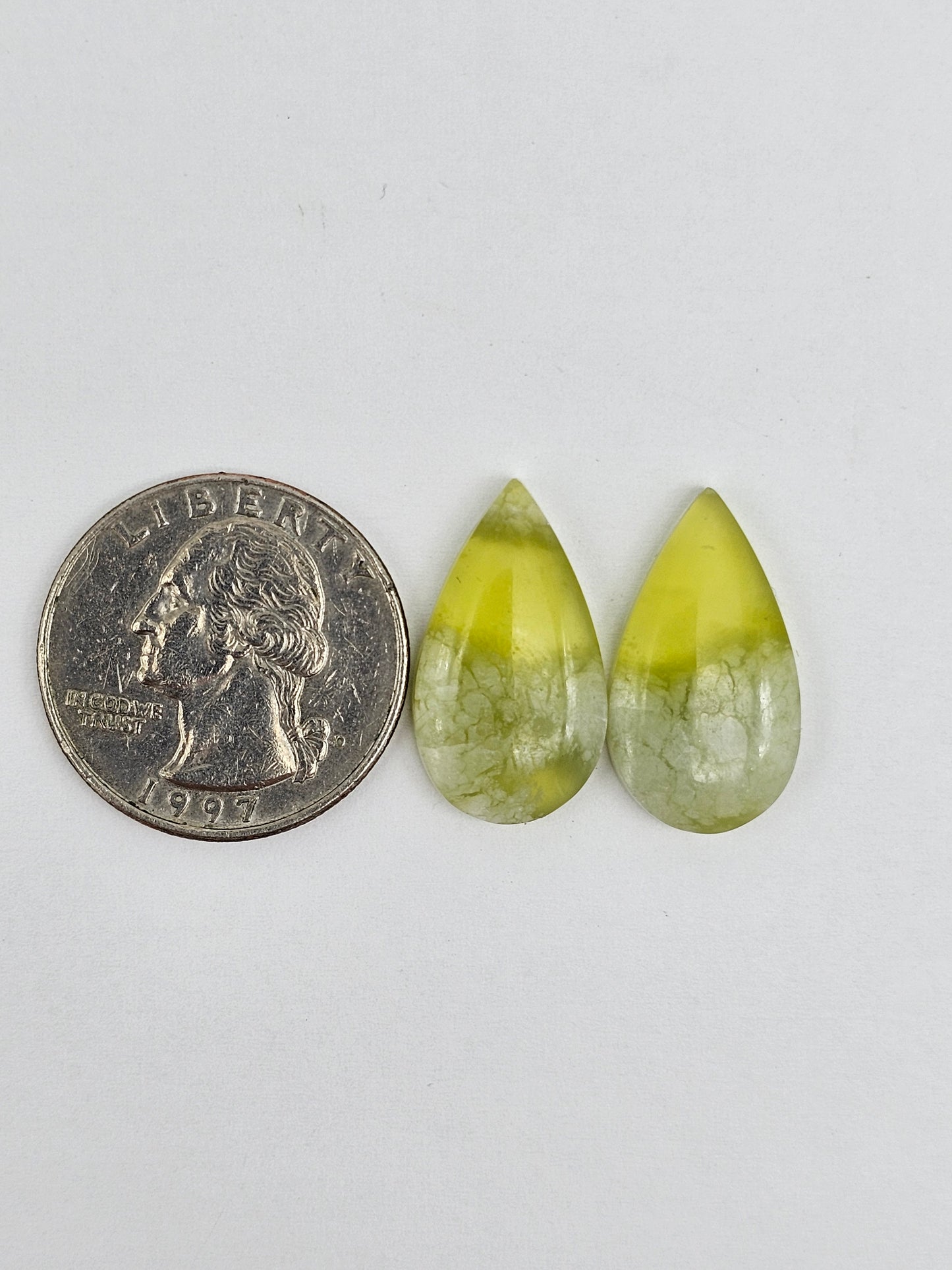 Vesuvianite Cabochon Pair