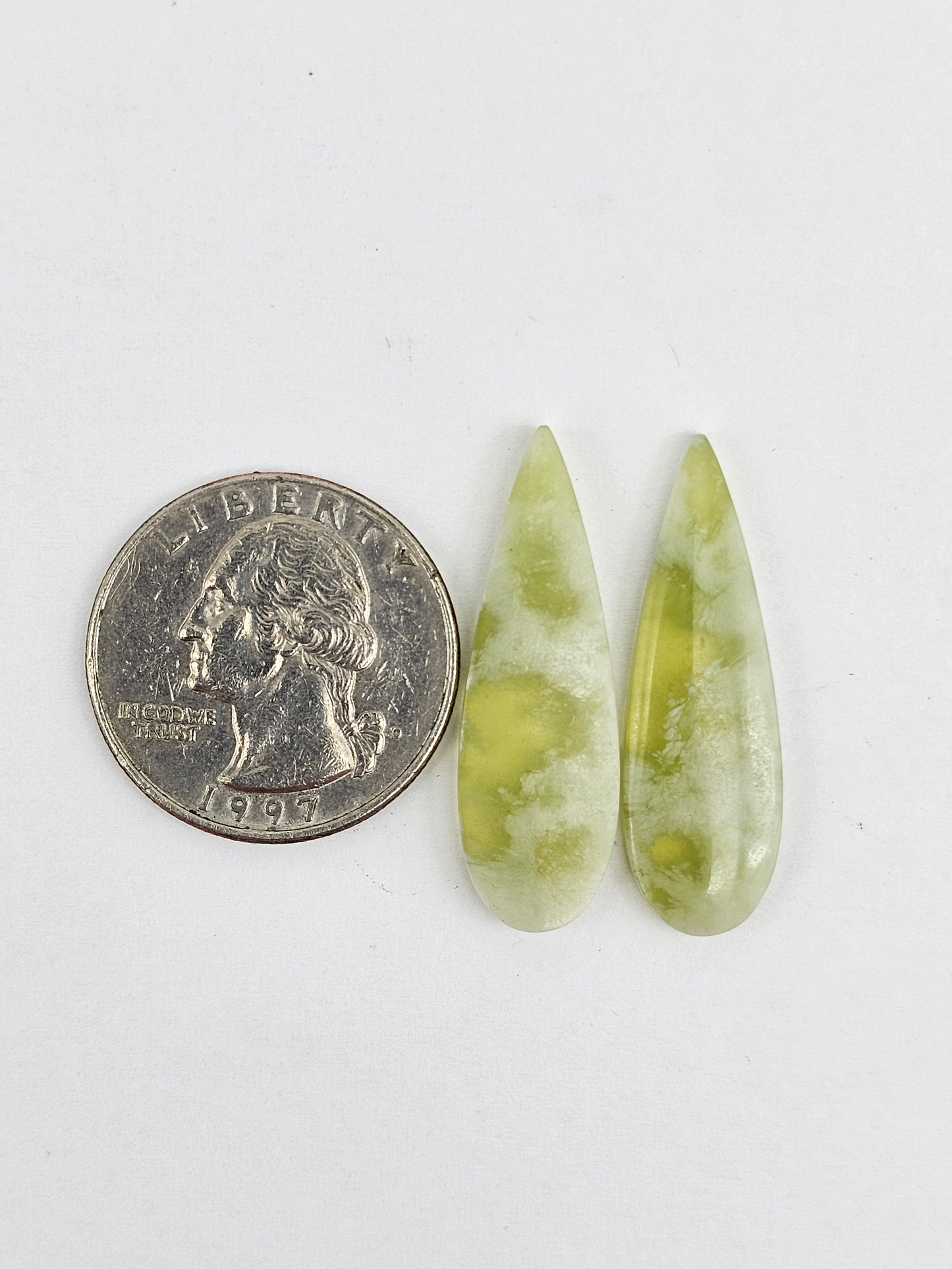Vesuvianite Cabochon Pair