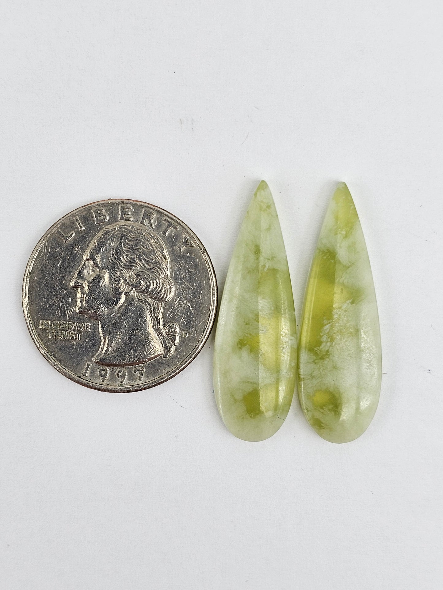 Vesuvianite Cabochon Pair