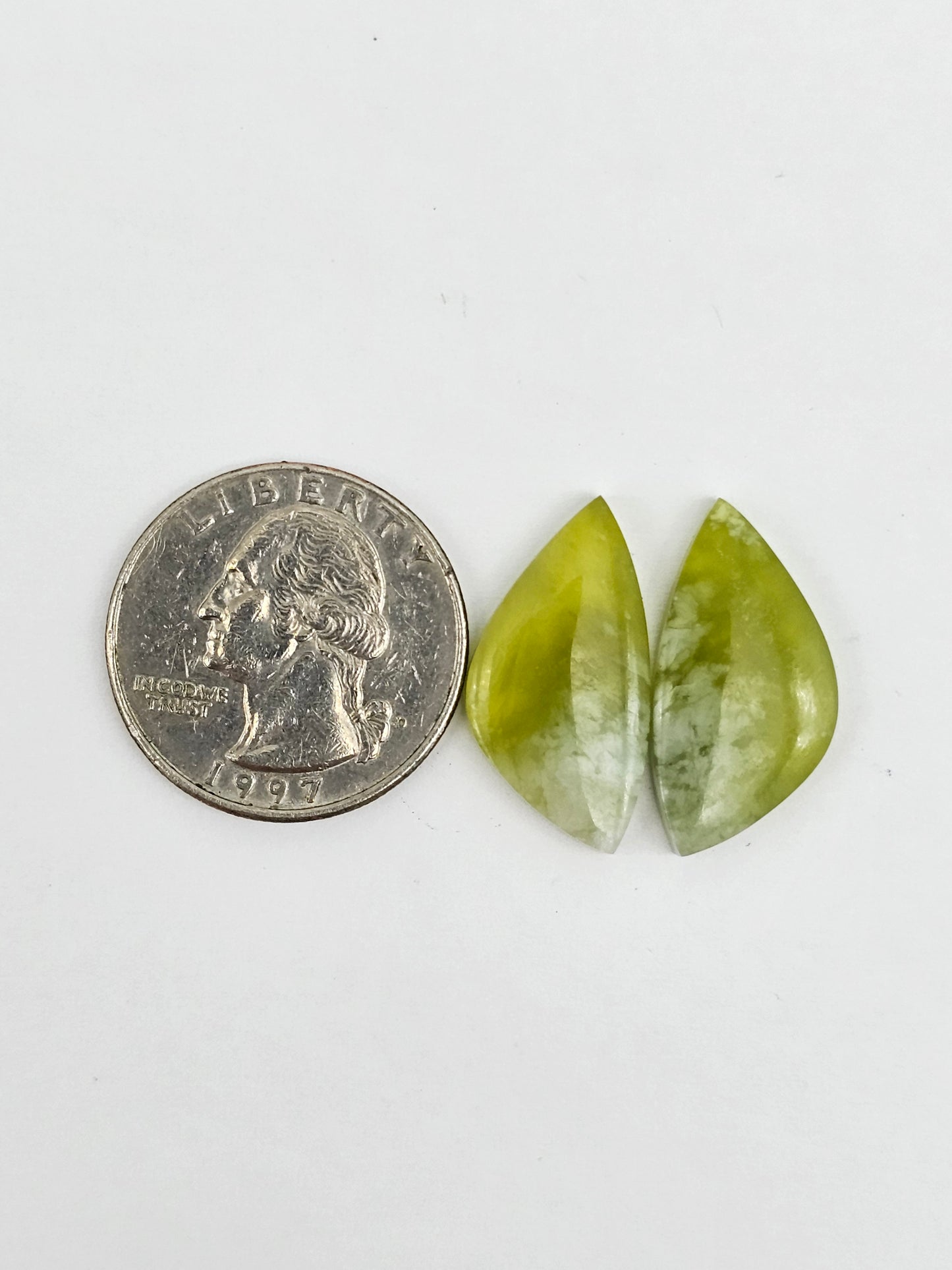 Vesuvianite Cabochon Pair