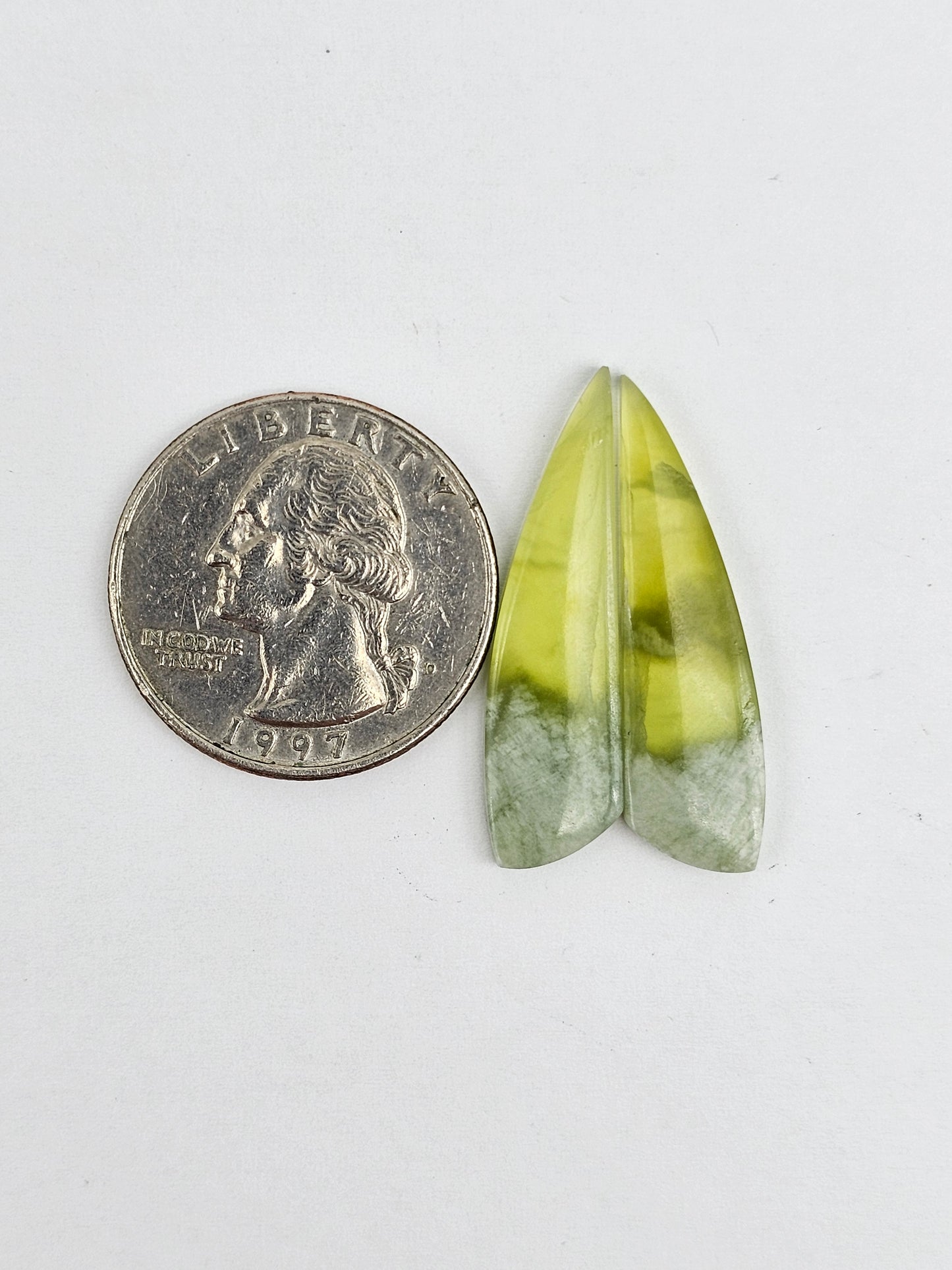 Vesuvianite Cabochon Pair