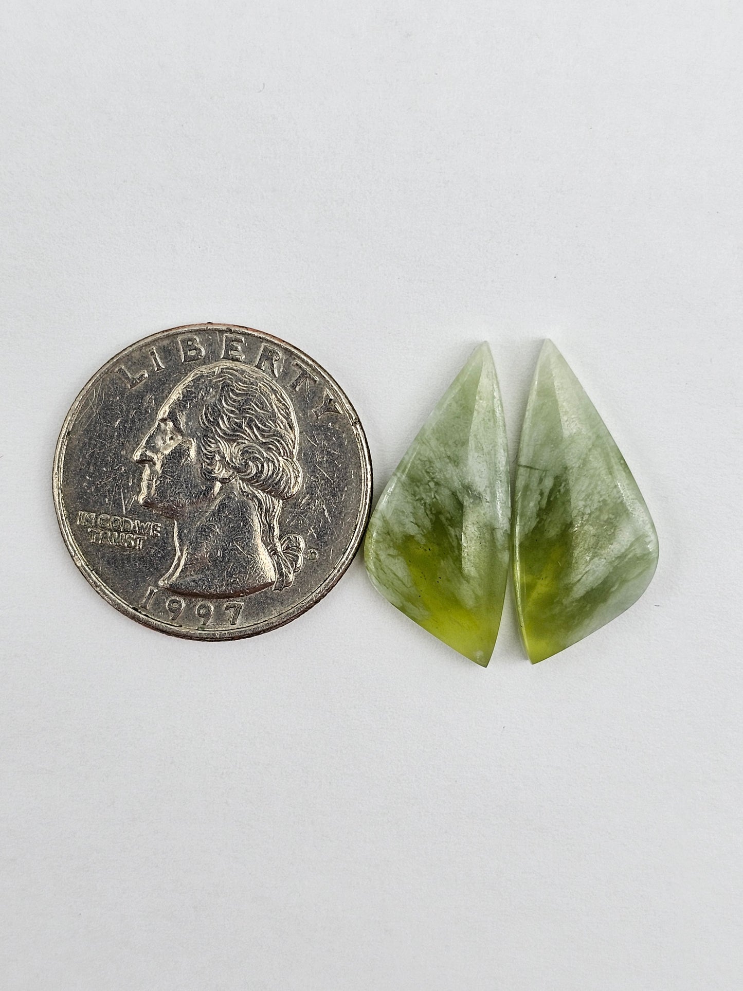 Vesuvianite Cabochon Pair