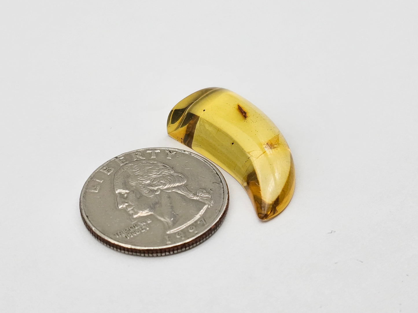 Amber authentic cabochon large