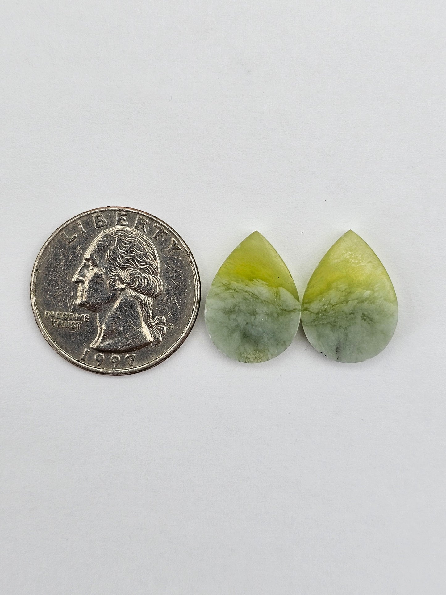 Vesuvianite Cabochon Pair