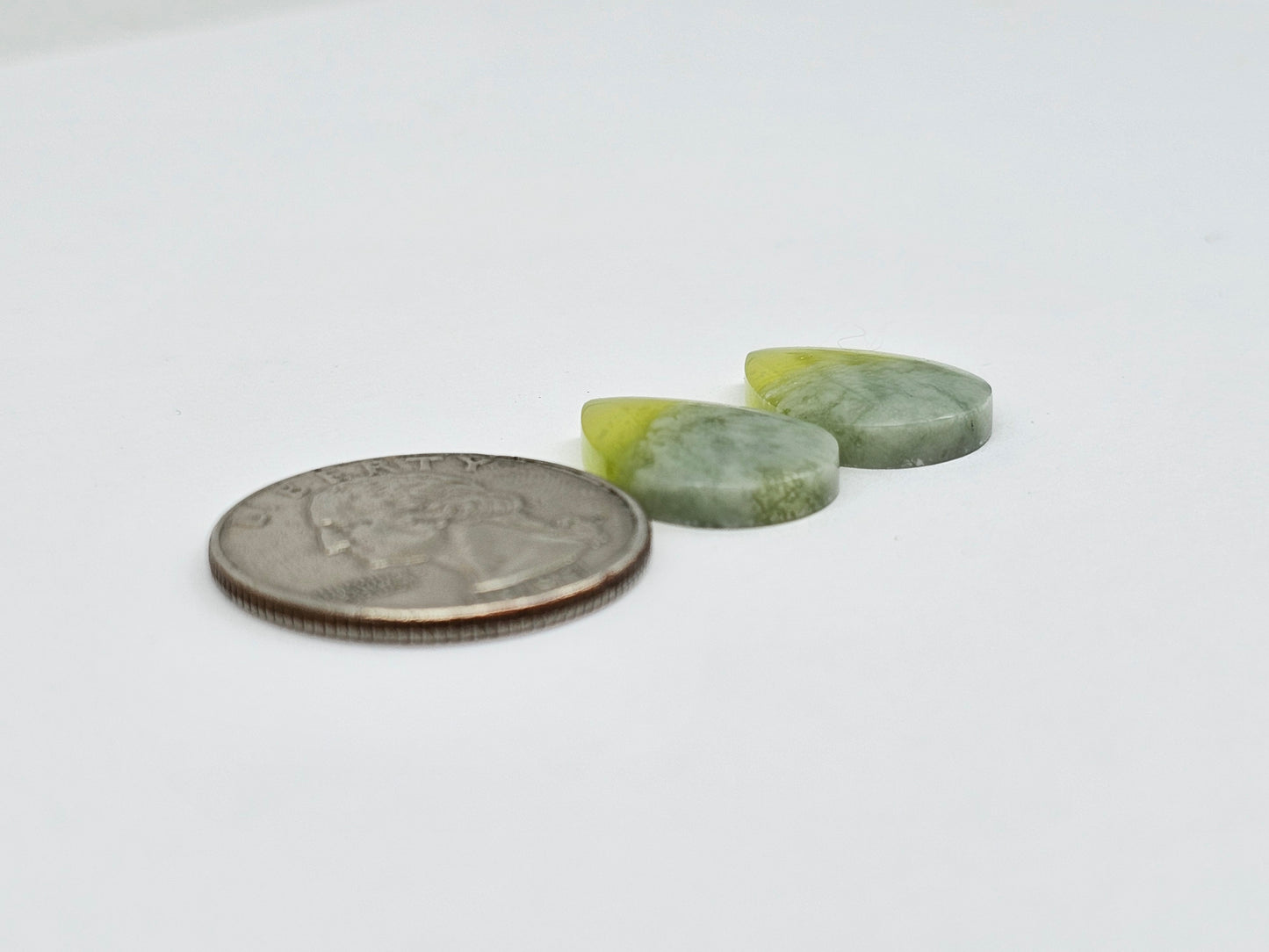 Vesuvianite Cabochon Pair