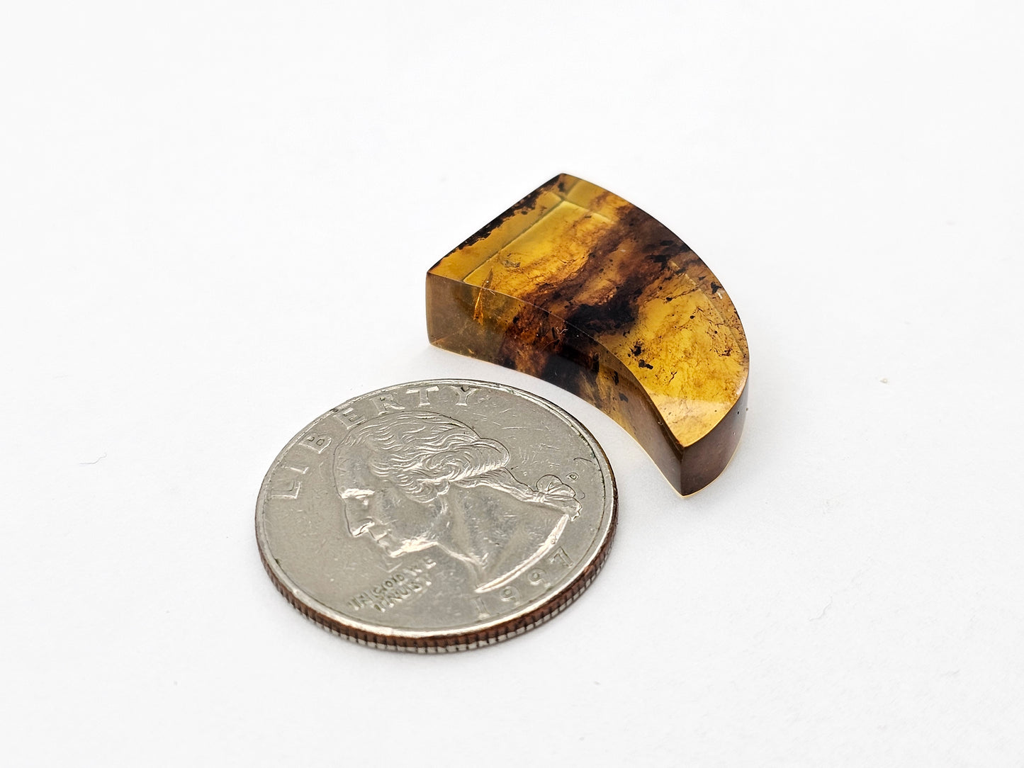 Amber authentic cabochon large