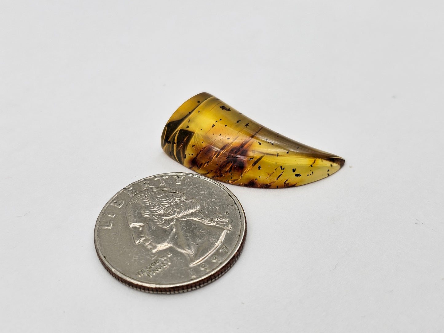 Amber authentic cabochon large