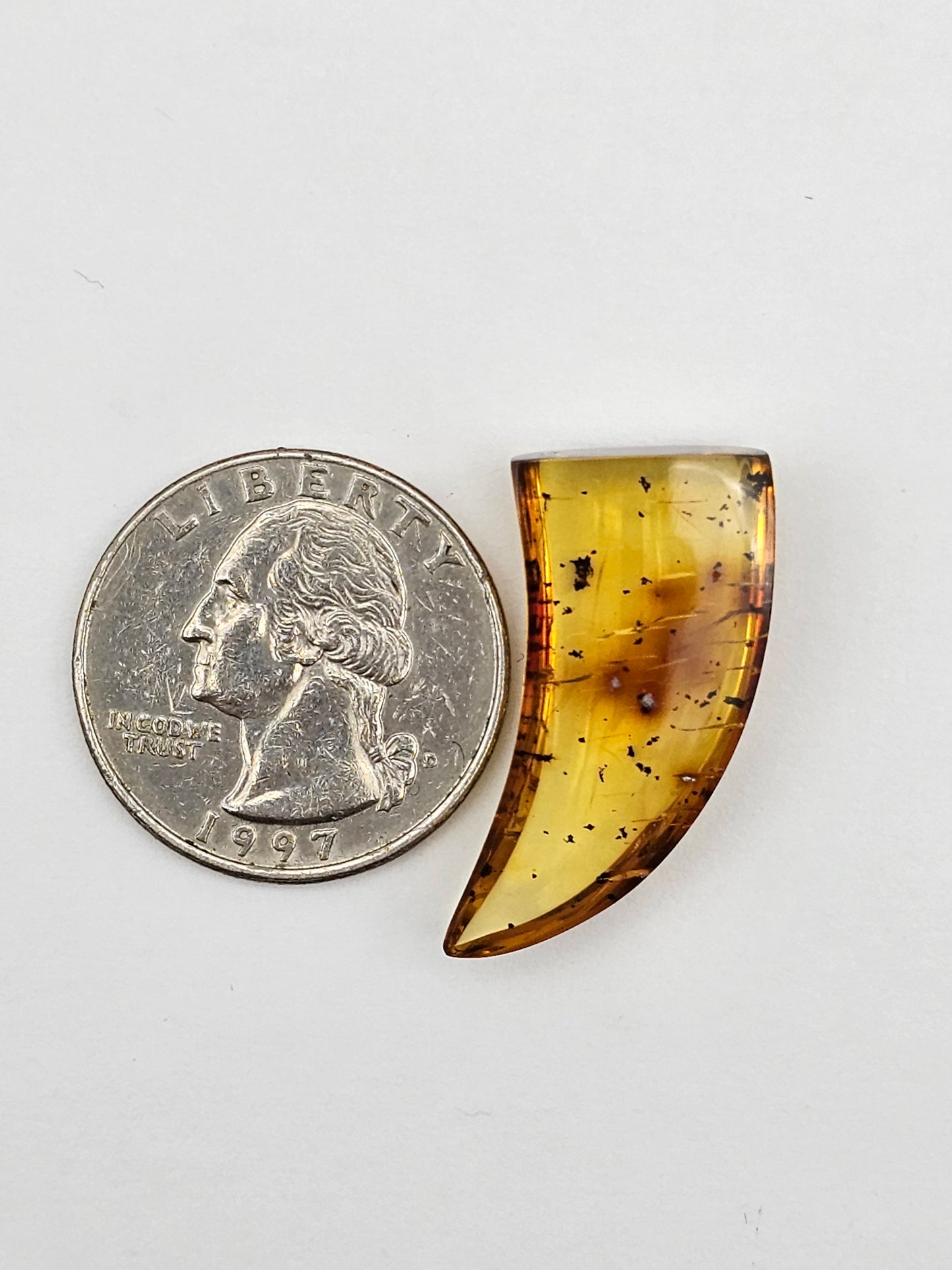 Amber authentic cabochon large