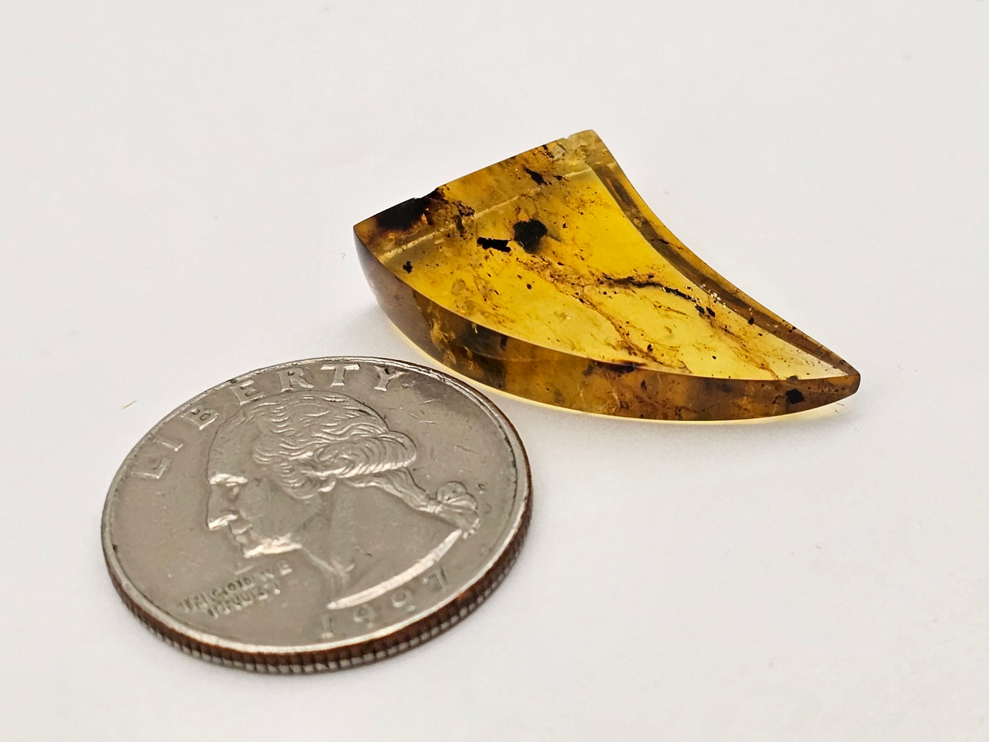 Amber authentic cabochon large