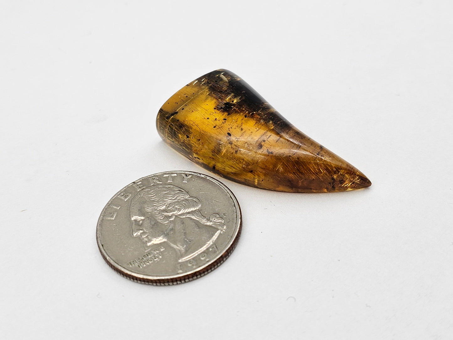 Amber authentic cabochon large