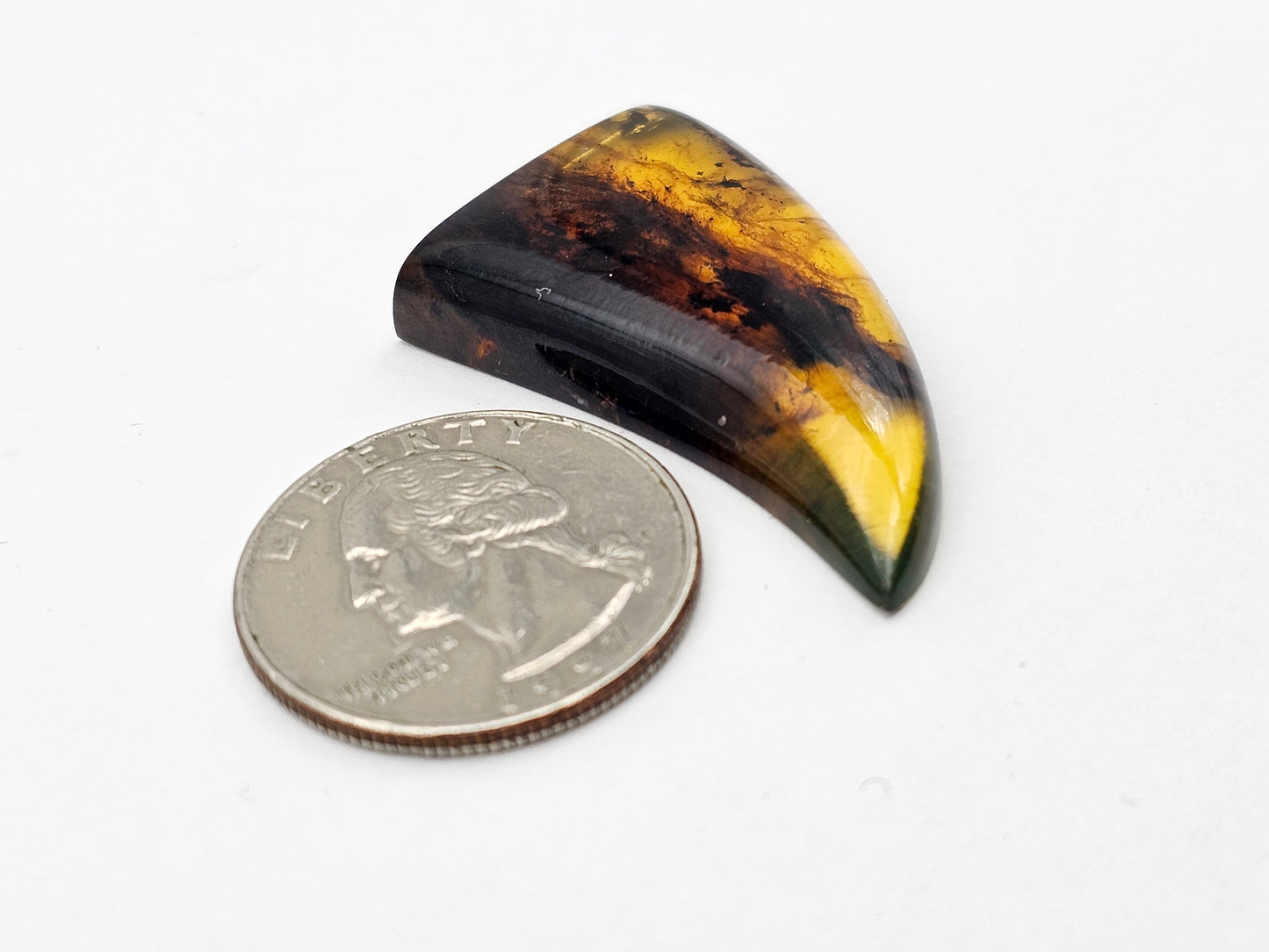 Amber authentic cabochon large