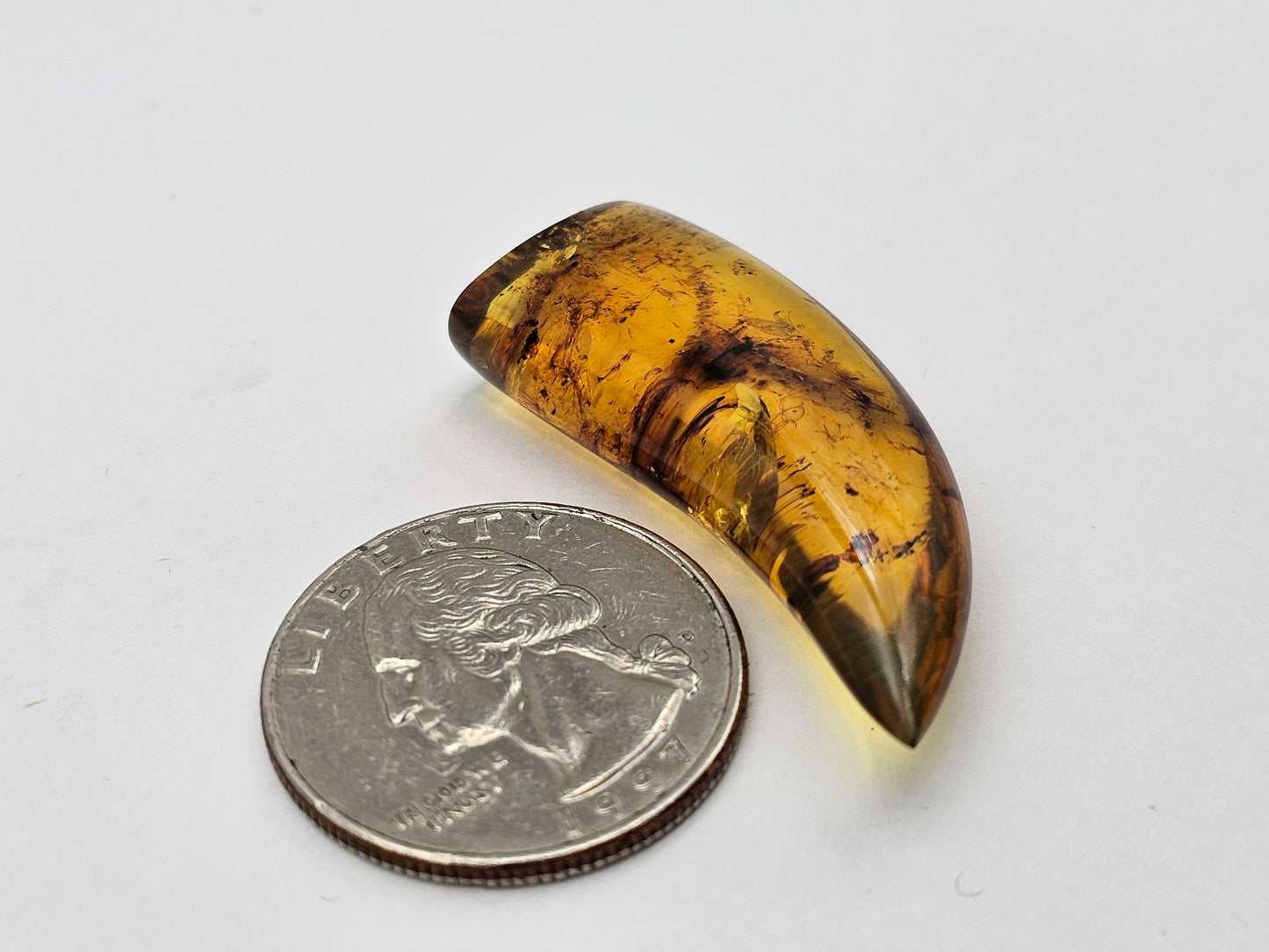 Amber authentic cabochon large