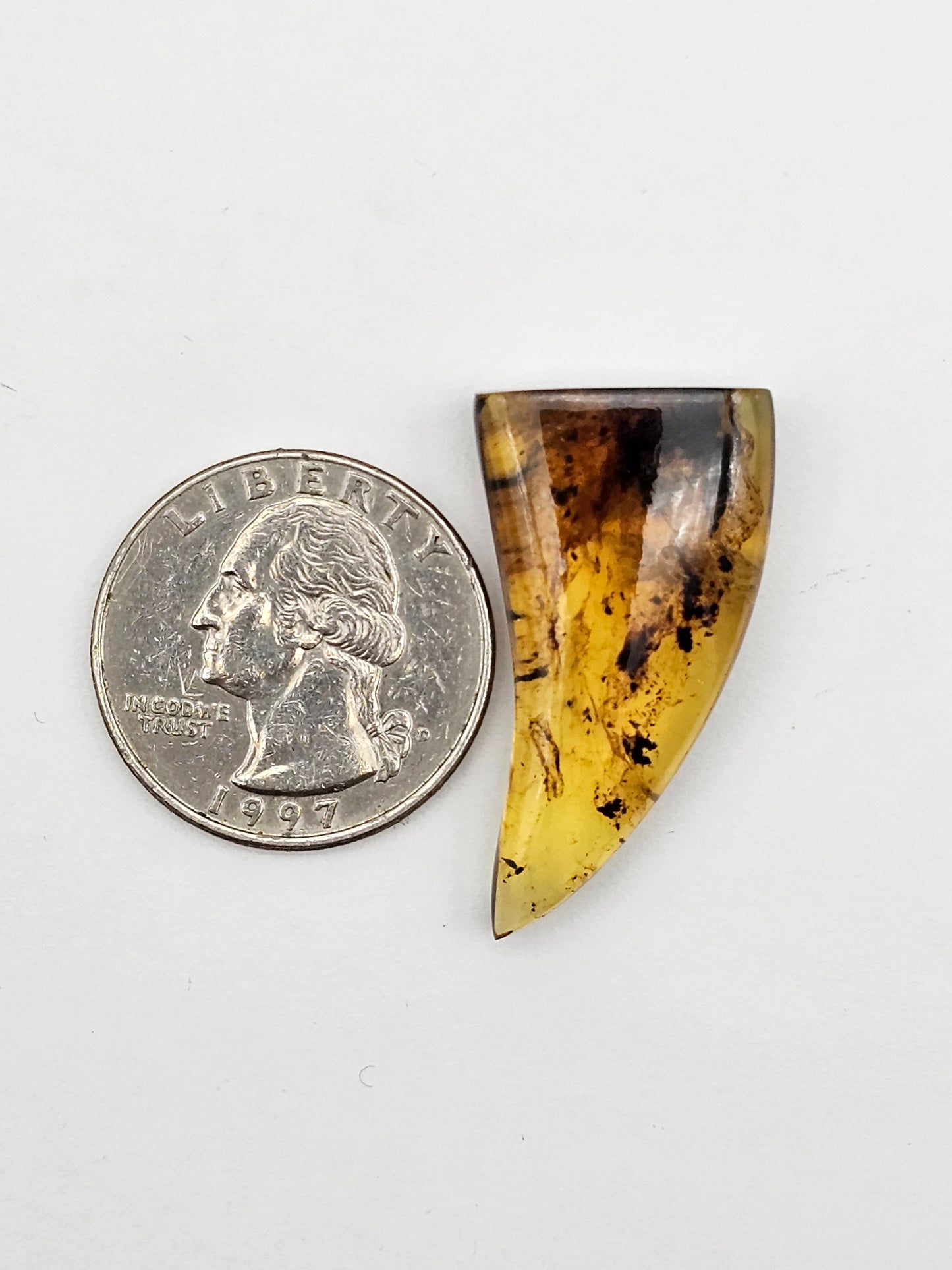 Amber authentic cabochon large