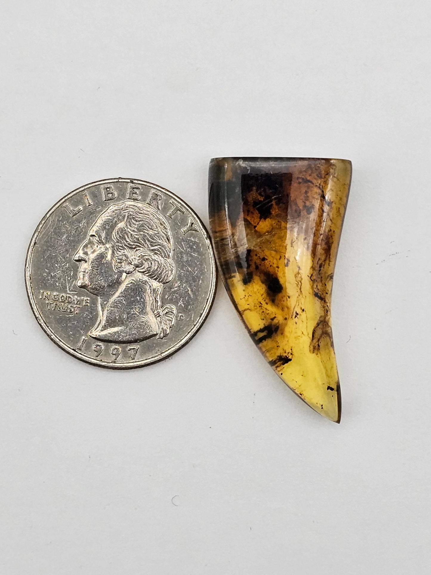 Amber authentic cabochon large