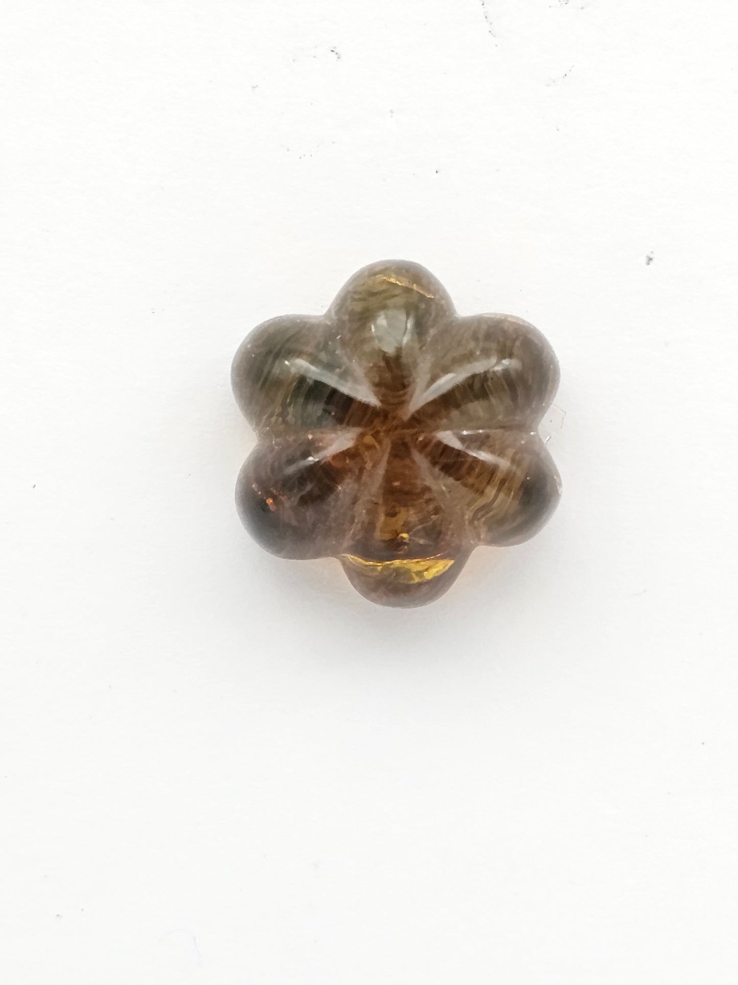 Amber authentic flower cabochon large