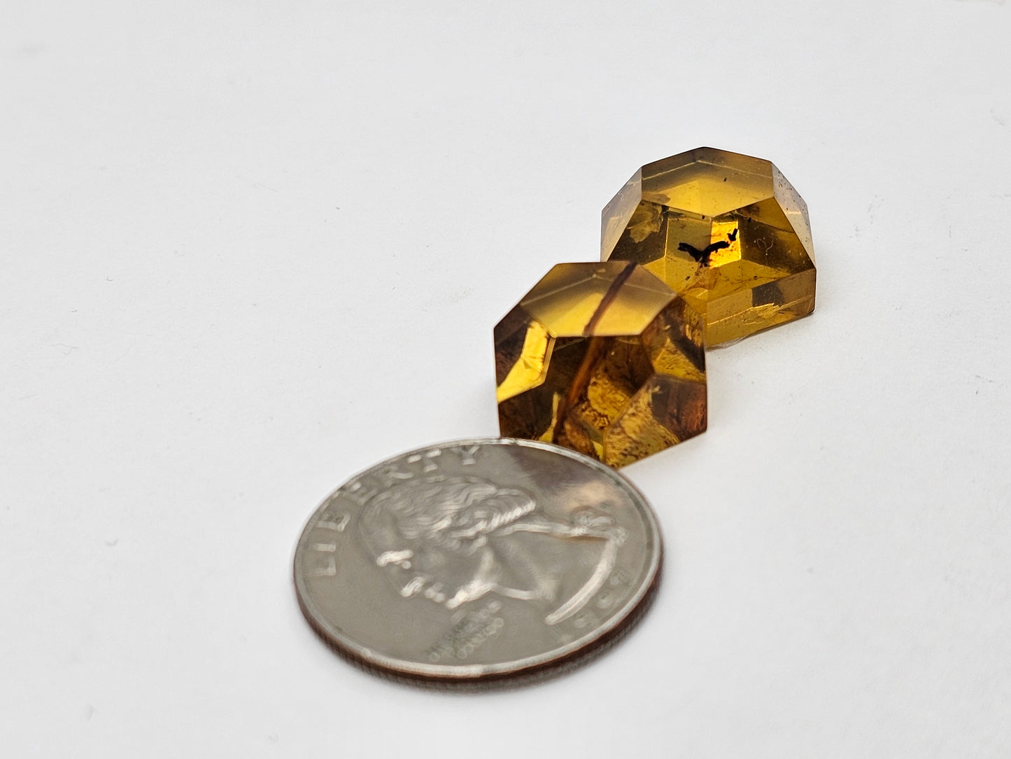 Amber authentic cabochon set large